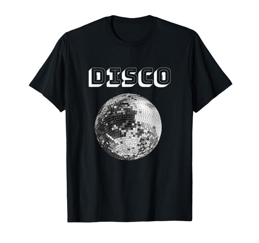 Black And White Disco Ball Club T-Shirt - Graphic Print Men Women - T-Shirt, Sweatshirt, Hoodie