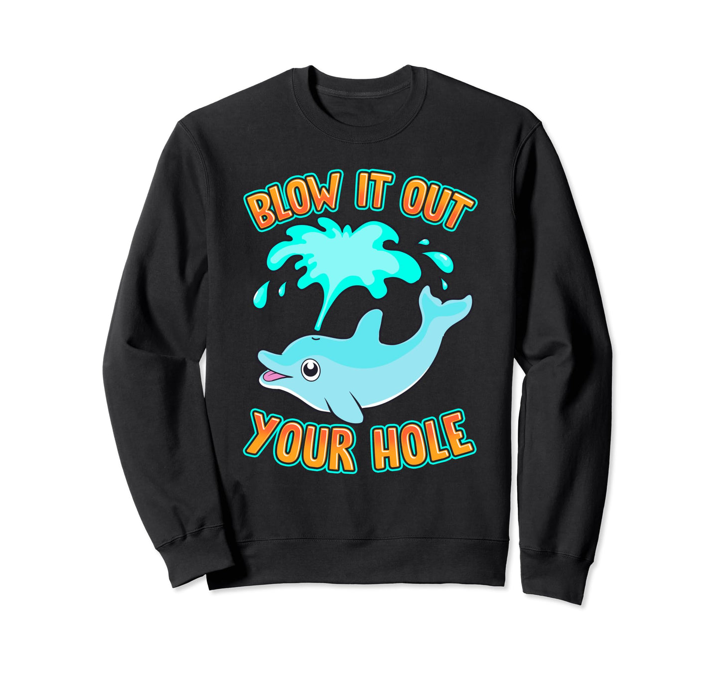 Peace Love Dolphins Funny Sweatshirt - Casual Everyday Wear for Adults - T-Shirt, Sweatshirt, Hoodie