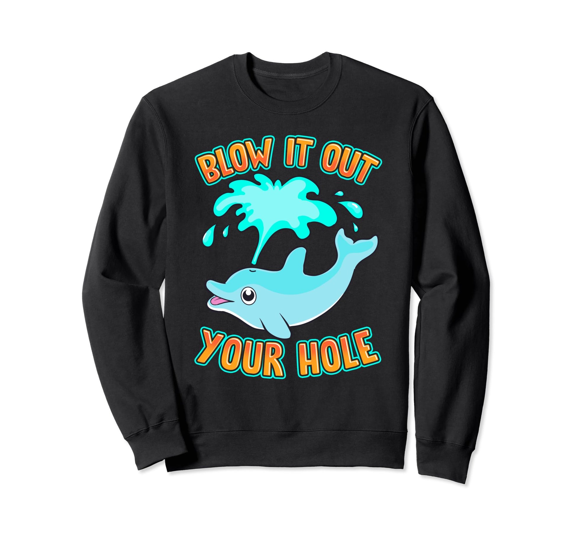 Peace Love Dolphins Funny Sweatshirt - Casual Everyday Wear for Adults - T-Shirt, Sweatshirt, Hoodie