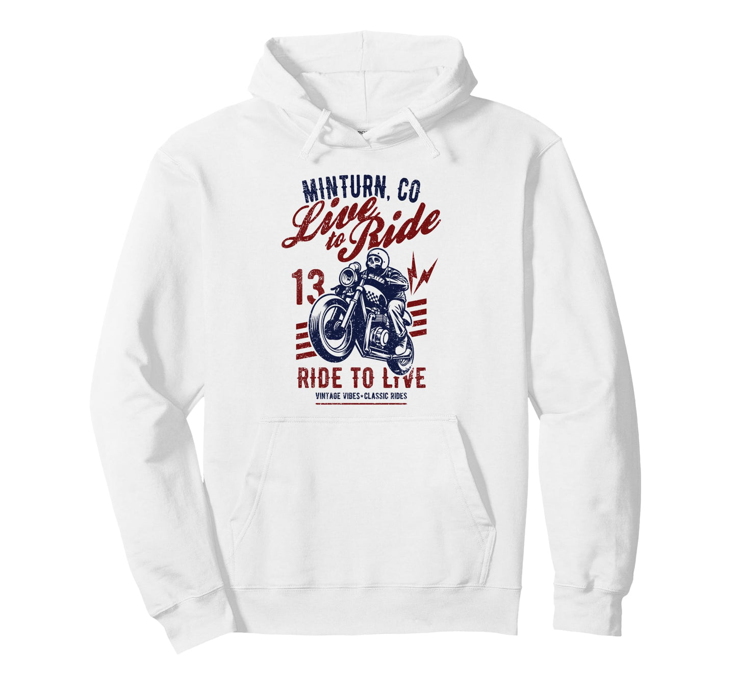 Minturn Colorado Usa Motorcycle Skull Hoodie - Trendy Graphic for Adults - T-Shirt, Sweatshirt, Hoodie