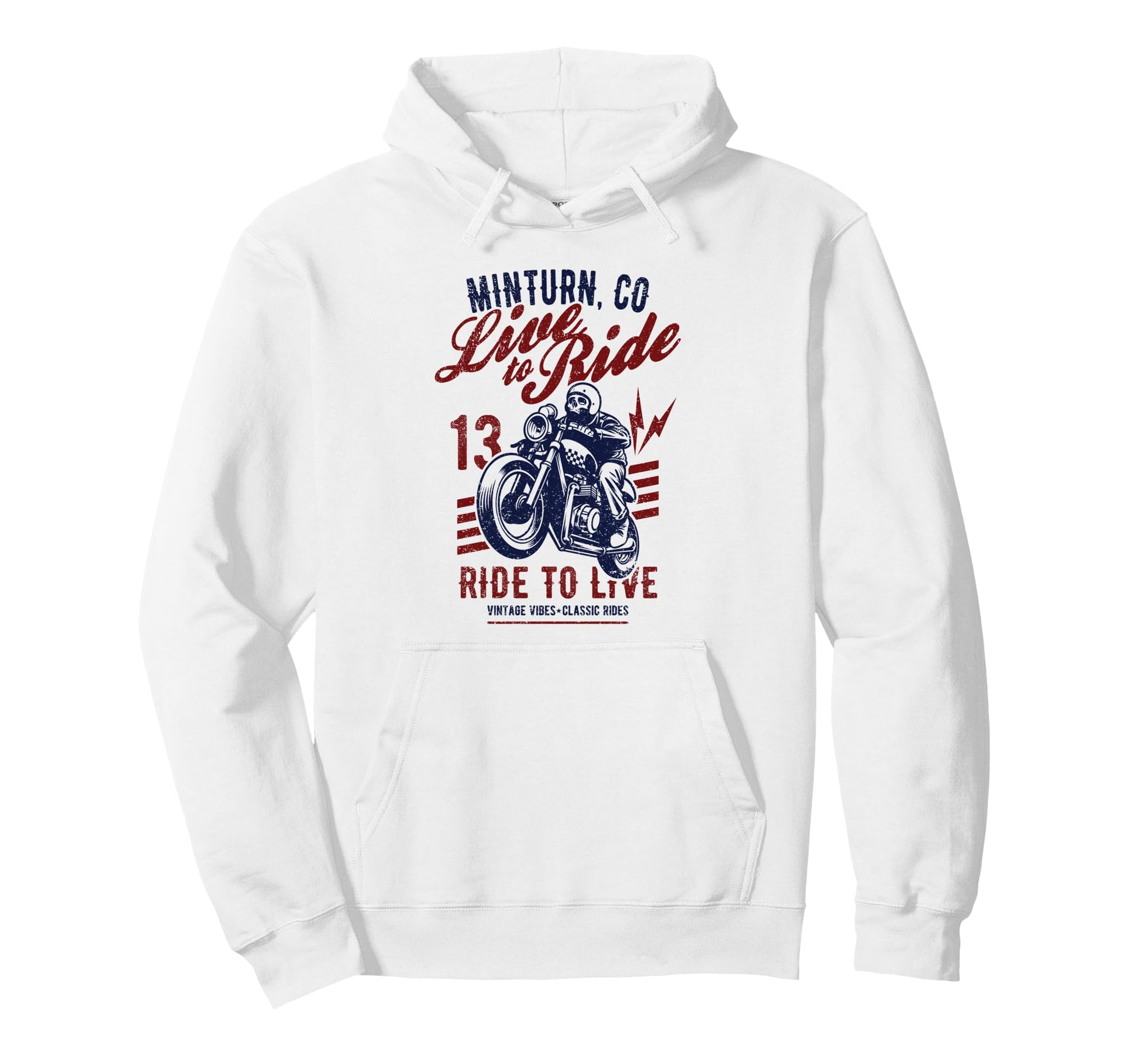 Minturn Colorado Usa Motorcycle Skull Hoodie - Trendy Graphic for Adults - T-Shirt, Sweatshirt, Hoodie