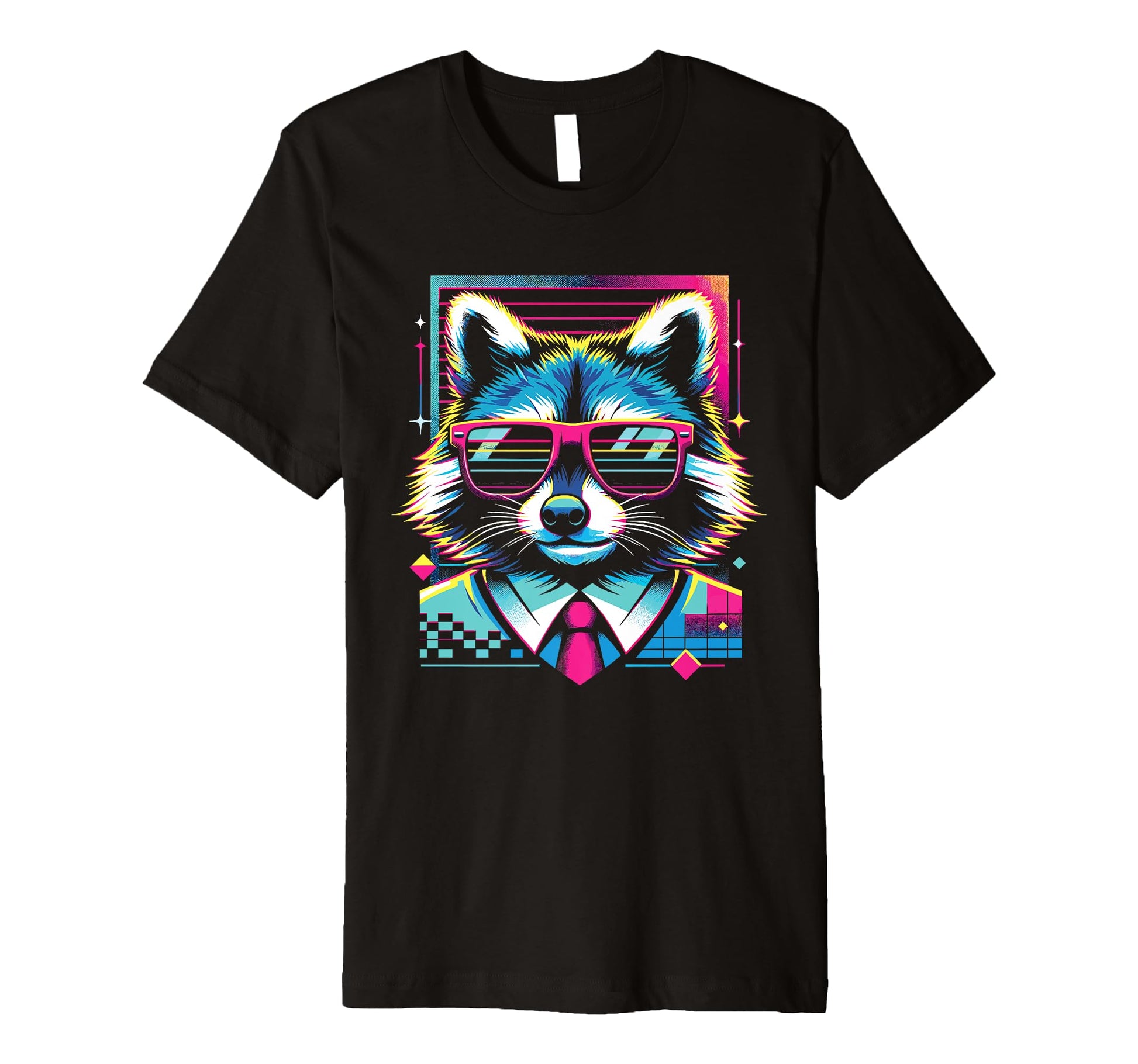Raccoon Sunglasses 80S Aesthetic T-Shirt - Streetwear Style for Adults - T-Shirt, Sweatshirt, Hoodie