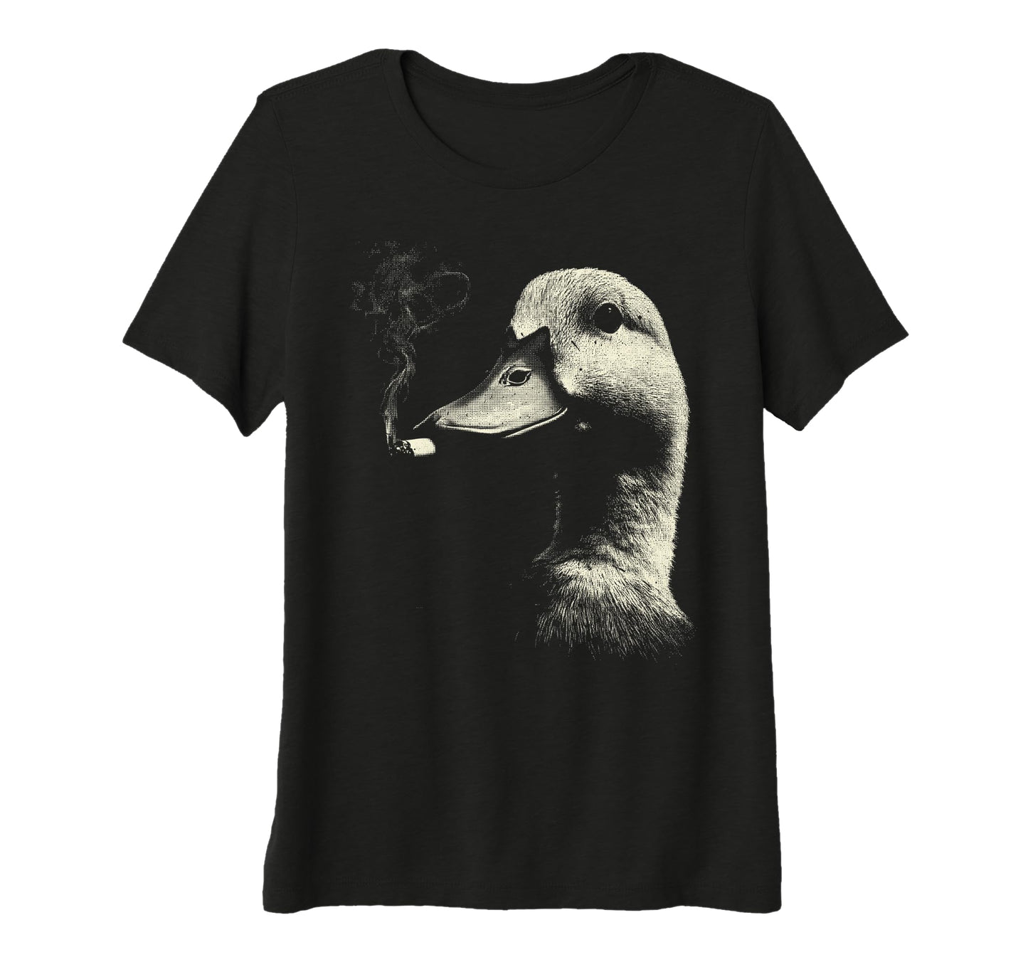 Womens Funny Duck Smoking Cigarette Meme T-Shirt - Unique Graphic Unisex - T-Shirt, Sweatshirt, Hoodie