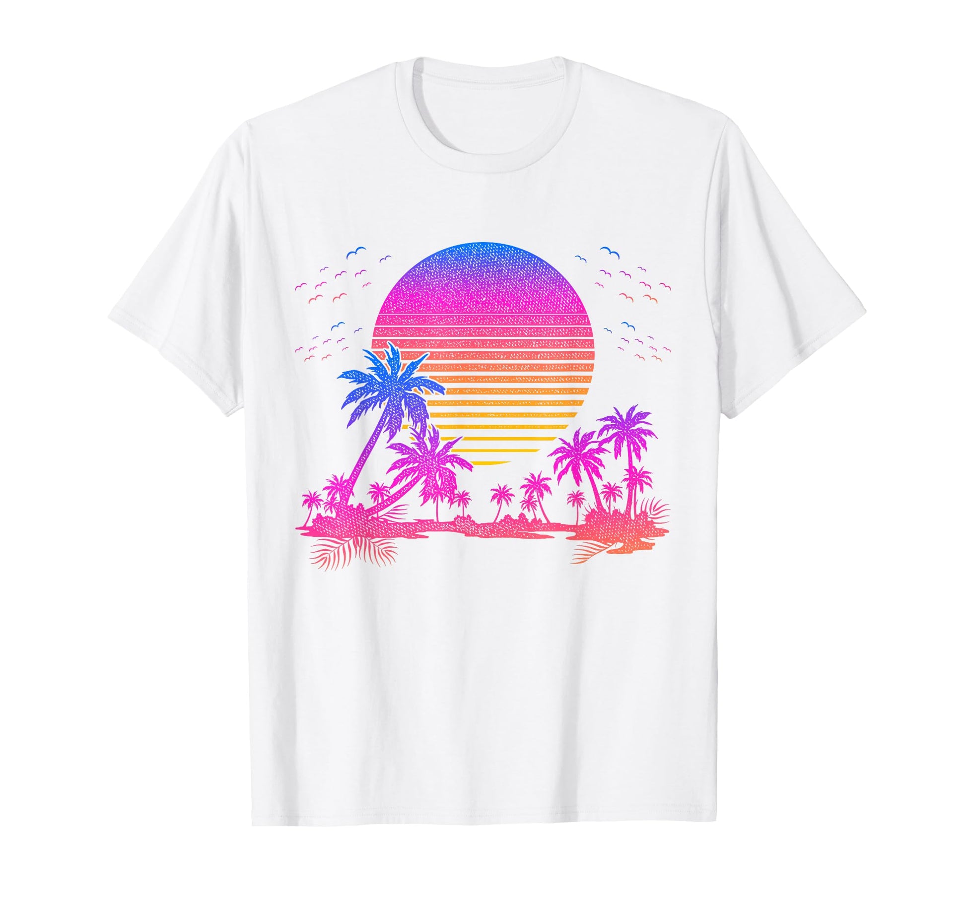90S Vaporwave Art Palms 80S T-Shirt - Fun Novelty Design for Adults - T-Shirt, Sweatshirt, Hoodie