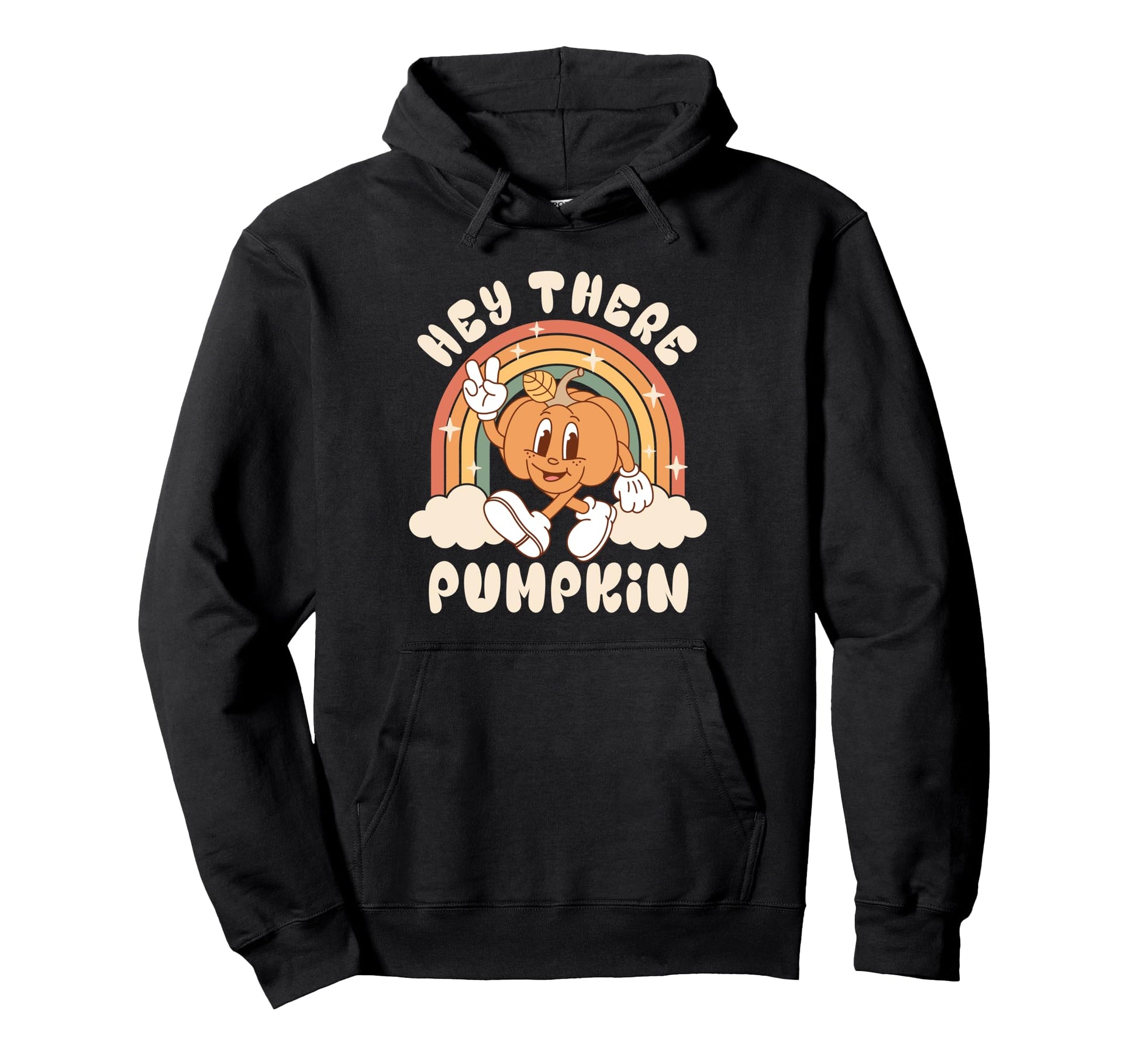 Hey There Pumpkin Groovy Thanksgiving Hoodie - Streetwear Style for Adults - T-Shirt, Sweatshirt, Hoodie