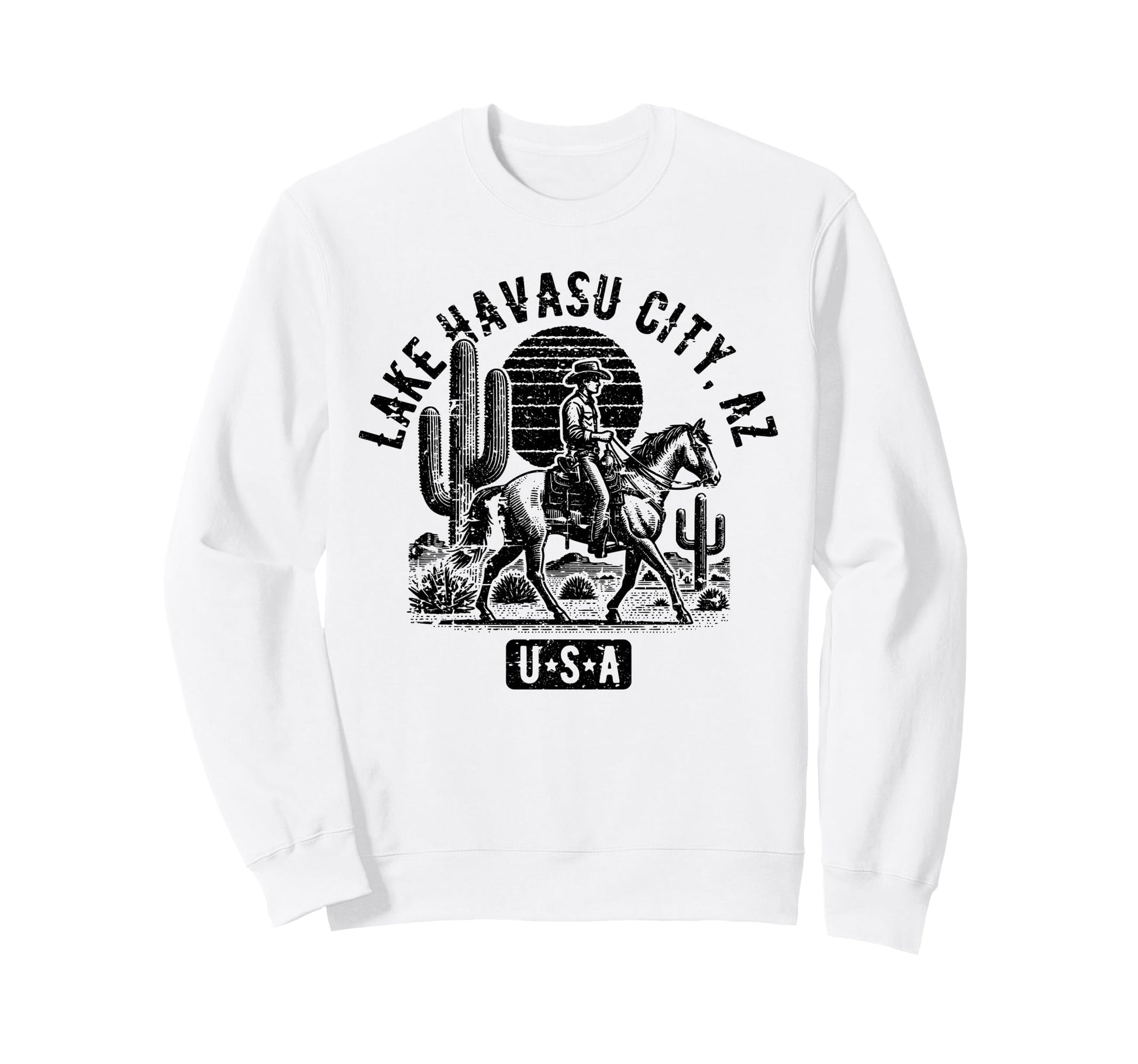 Lake Havasu City Az Usa Cowboy Sweatshirt - Novelty Apparel for Adults - T-Shirt, Sweatshirt, Hoodie