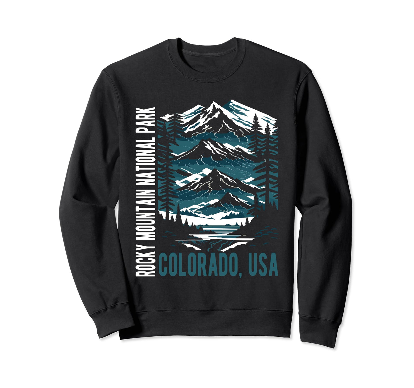 Rocky Mountain National Park Scenic Sweatshirt - Unique Graphic for Adults - T-Shirt, Sweatshirt, Hoodie