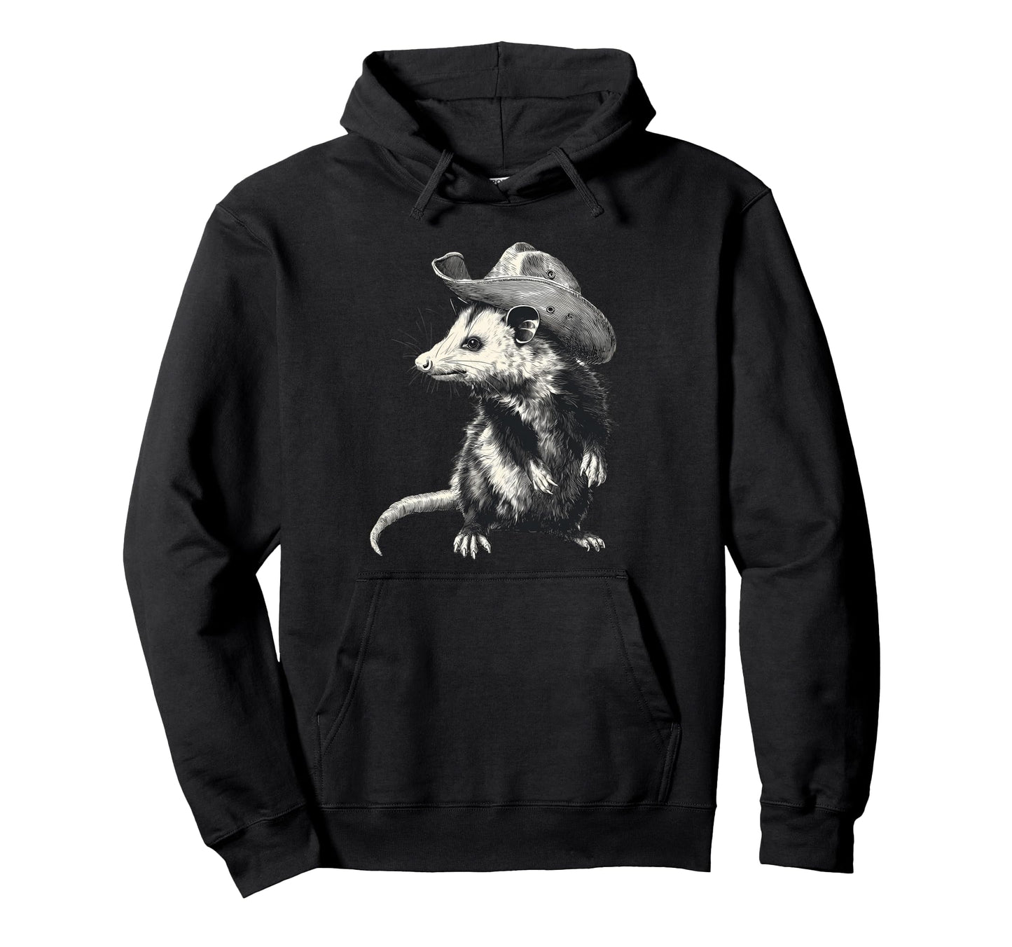 Country Cowboy Opossum Rodeo Possum Hoodie - Custom Art Print Unisex - T-Shirt, Sweatshirt, Hoodie