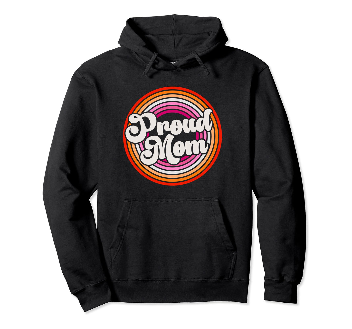 Proud Mom Groovy Lgbtq Lesbian Pride Hoodie - Custom Art Print Unisex - T-Shirt, Sweatshirt, Hoodie