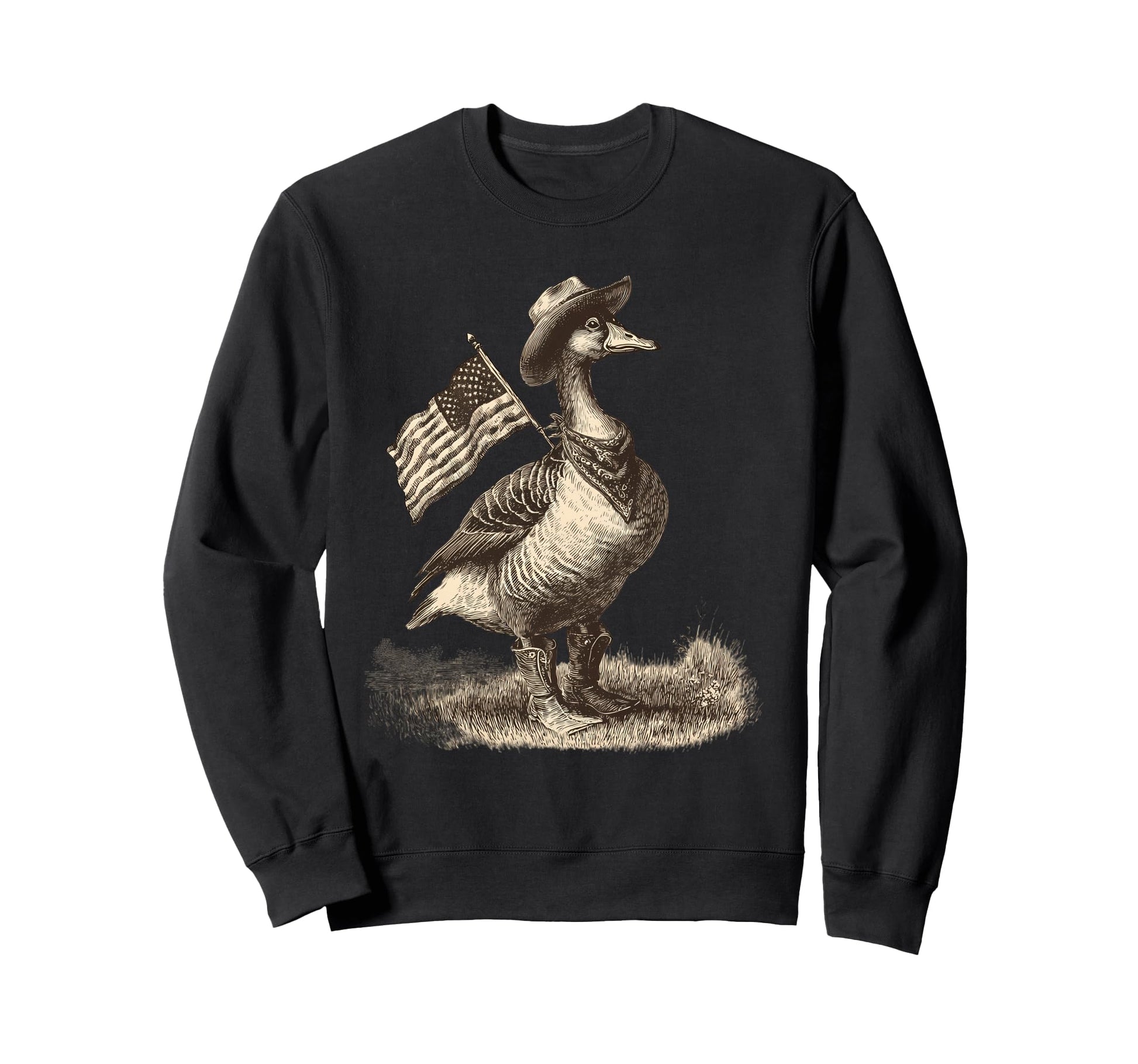 Country Cowboy Goose Rodeo Cowgirl Sweatshirt - Novelty Apparel for Adults - T-Shirt, Sweatshirt, Hoodie