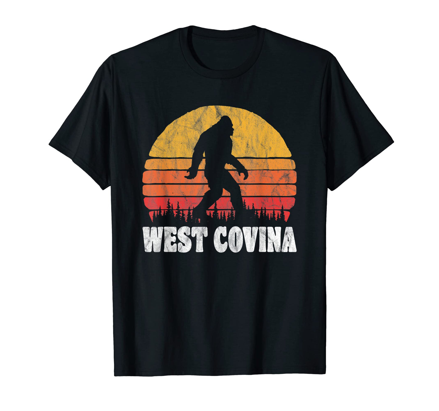 West Covina Eighties Bigoot Sunset T-Shirt - Novelty Apparel for Adults - T-Shirt, Sweatshirt, Hoodie