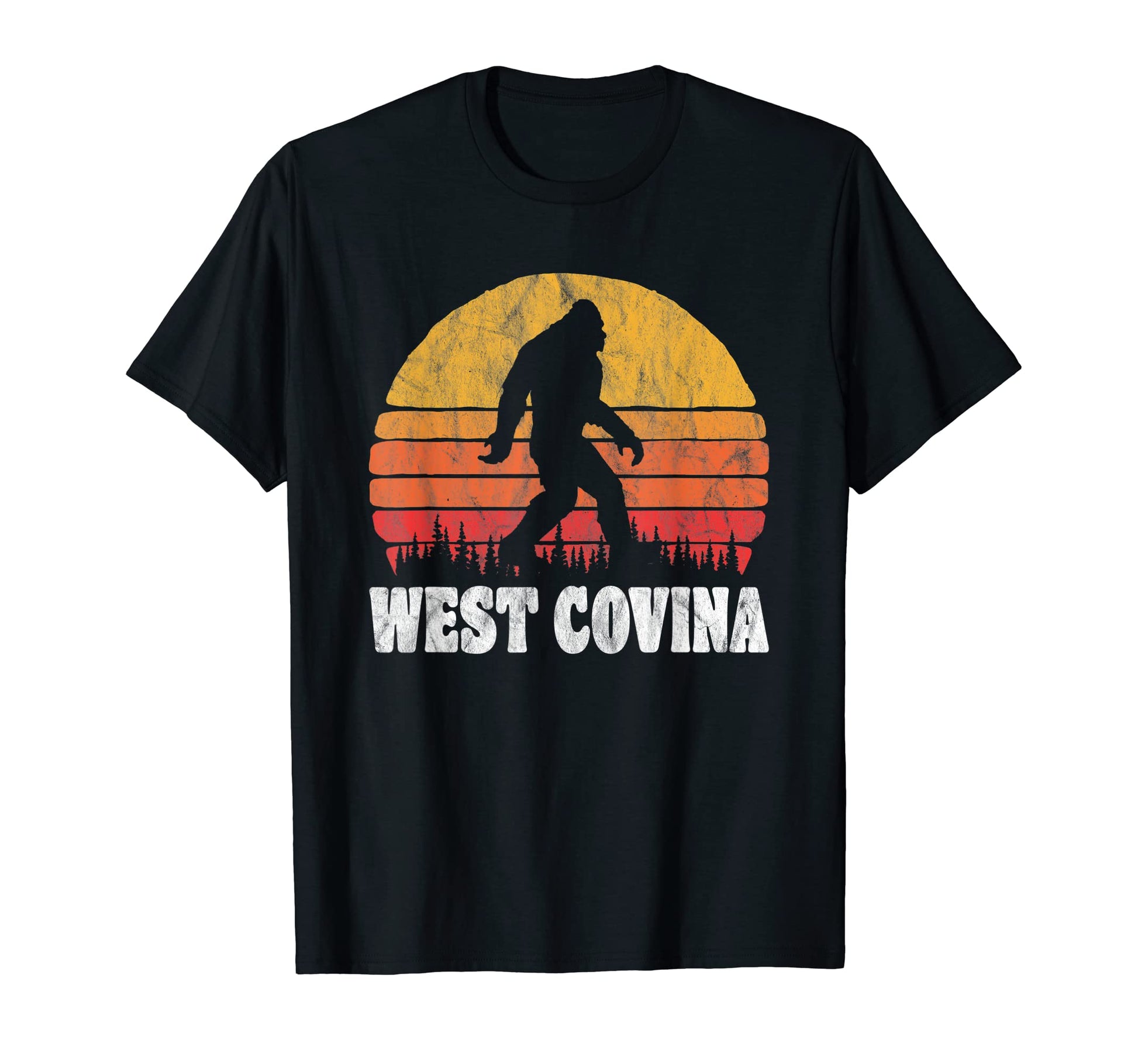 West Covina Eighties Bigoot Sunset T-Shirt - Novelty Apparel for Adults - T-Shirt, Sweatshirt, Hoodie