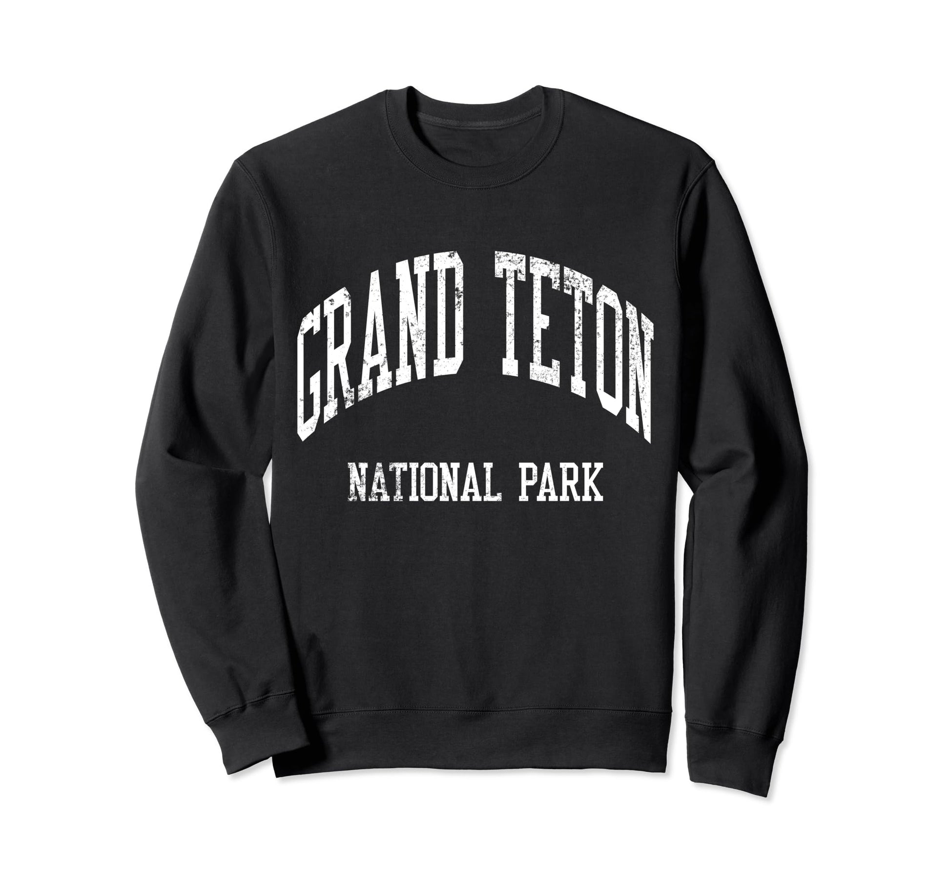 Grand Teton National Park 70S College Sweatshirt - Graphic Print Unisex - T-Shirt, Sweatshirt, Hoodie