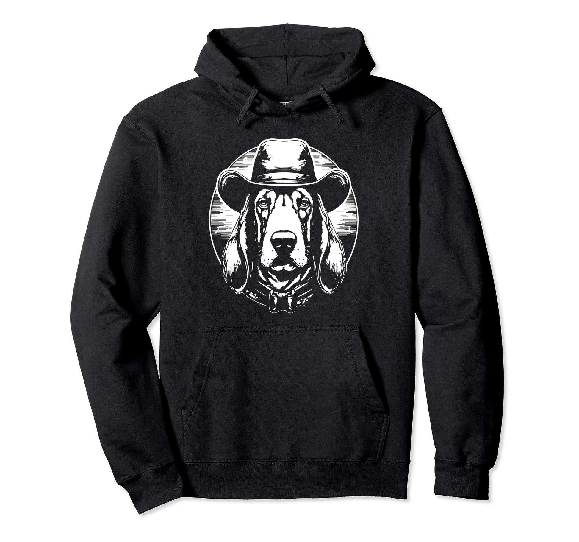 Basset Hound Cowboy Western Country Hoodie - Novelty Apparel Men Women - T-Shirt, Sweatshirt, Hoodie