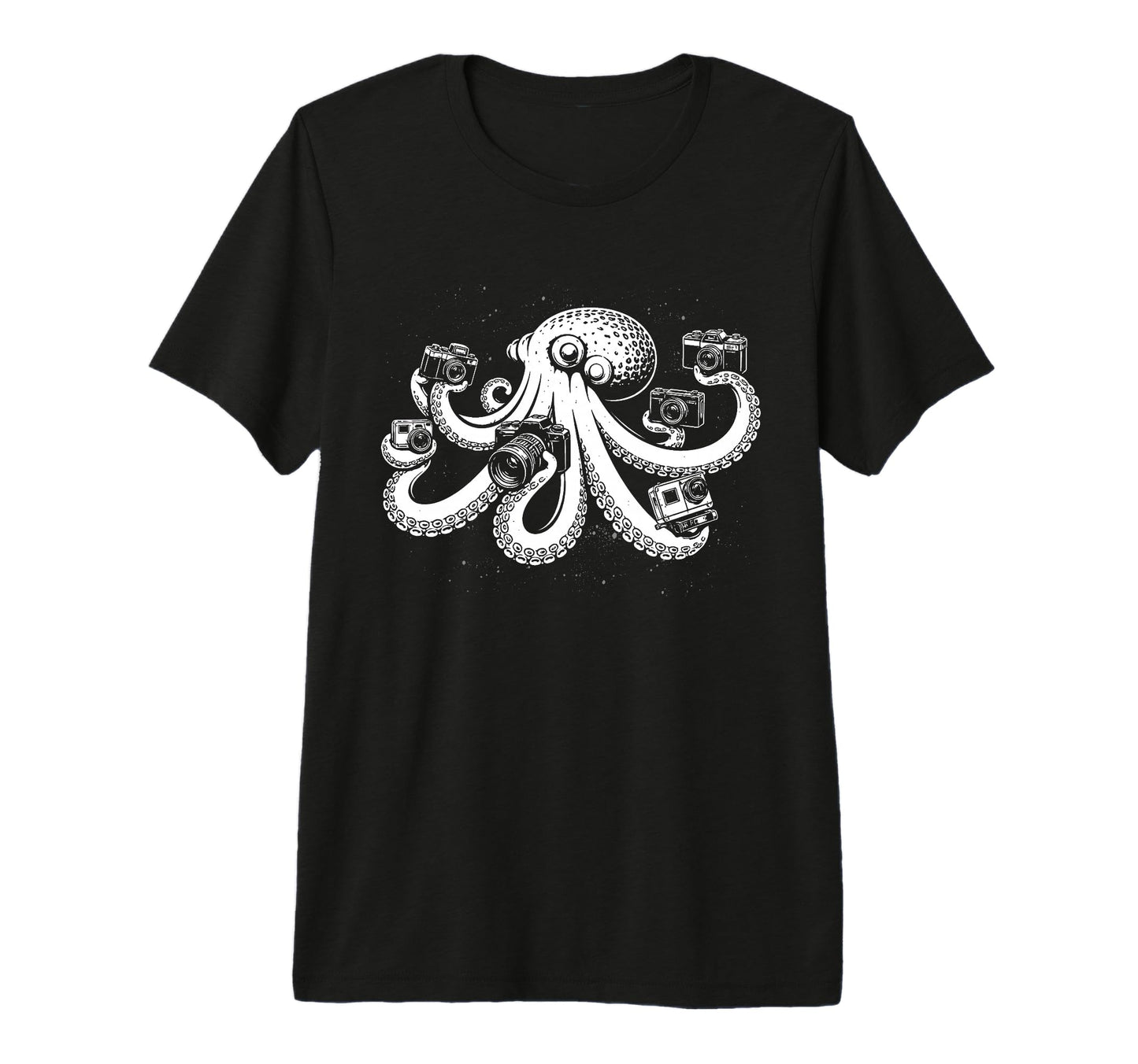Photographer Octopus Camera Art T-Shirt - Fun Novelty Design for Adults - T-Shirt, Sweatshirt, Hoodie