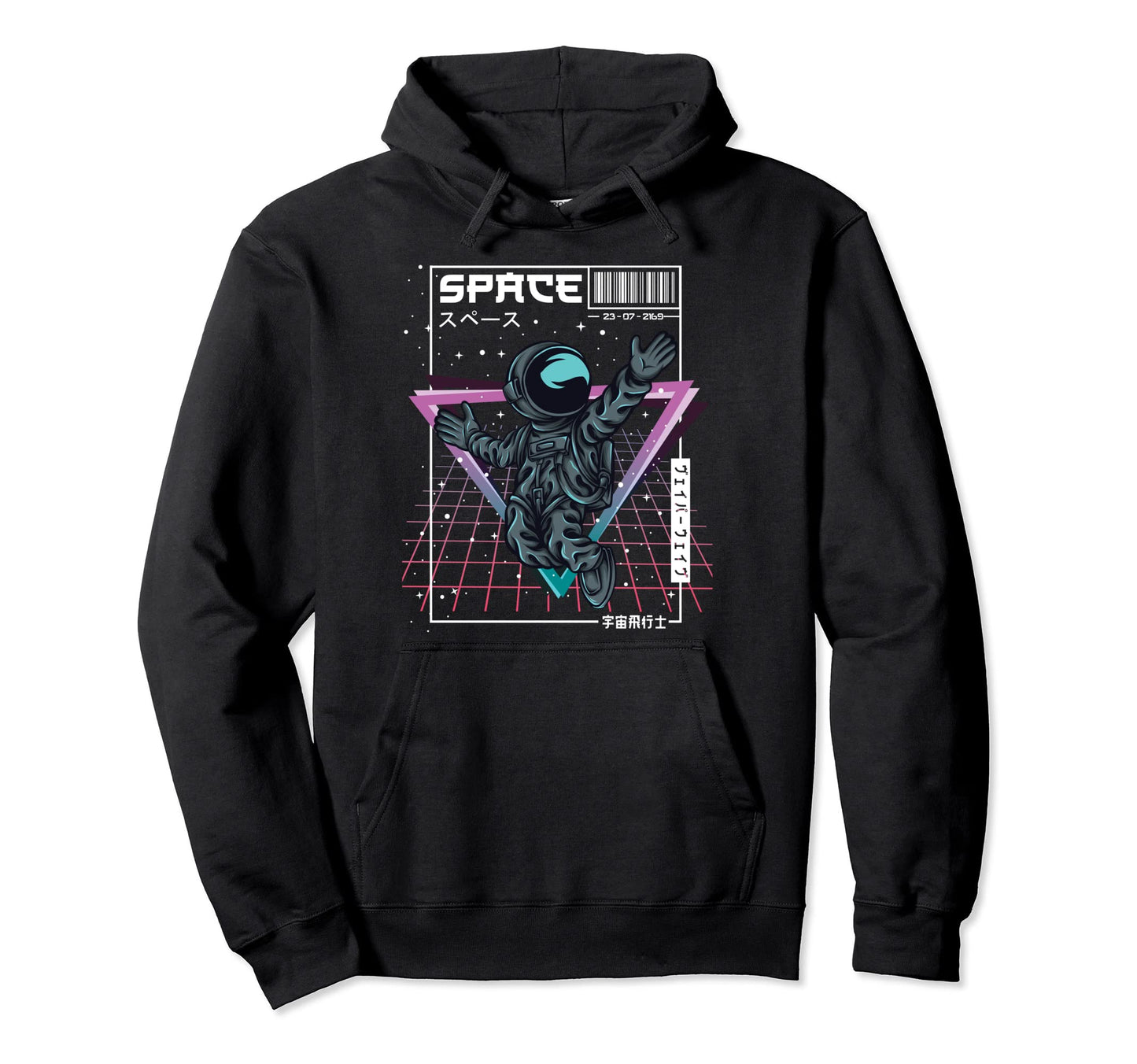 Synthwave Space Astronaut Aesthetic Hoodie - Custom Art Print Unisex - T-Shirt, Sweatshirt, Hoodie