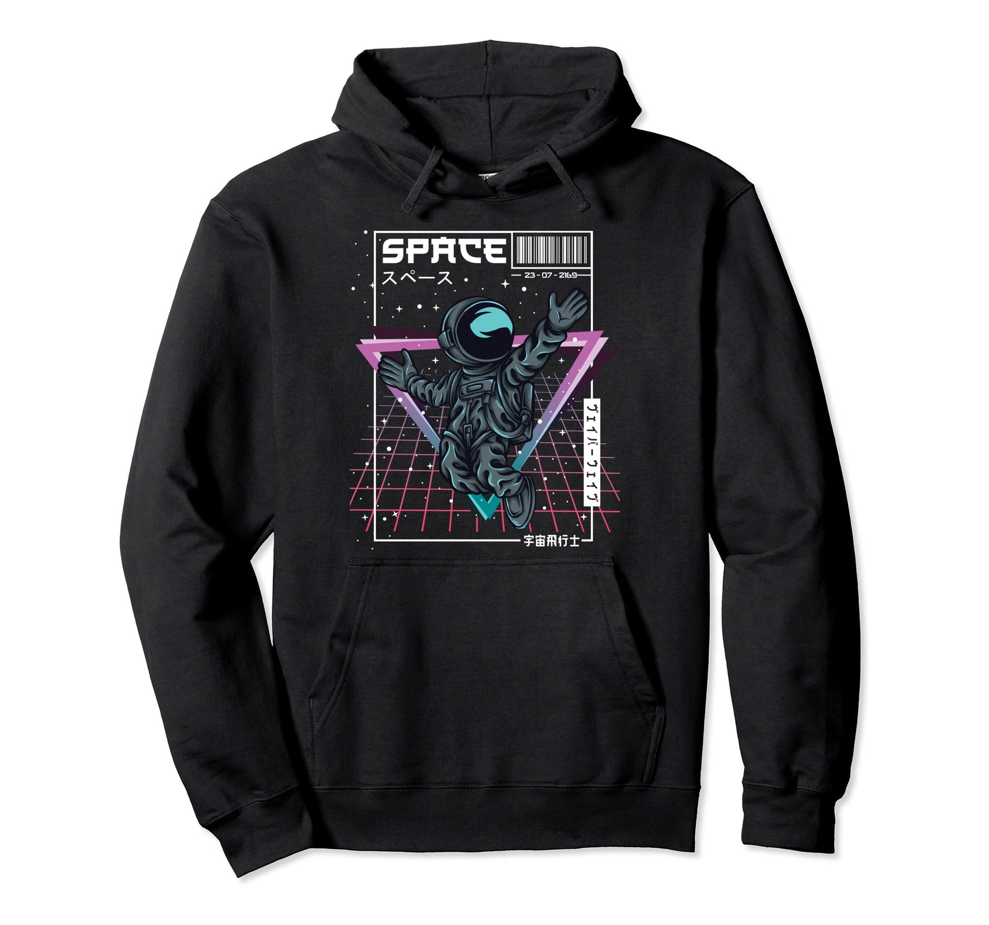 Synthwave Space Astronaut Aesthetic Hoodie - Custom Art Print Unisex - T-Shirt, Sweatshirt, Hoodie