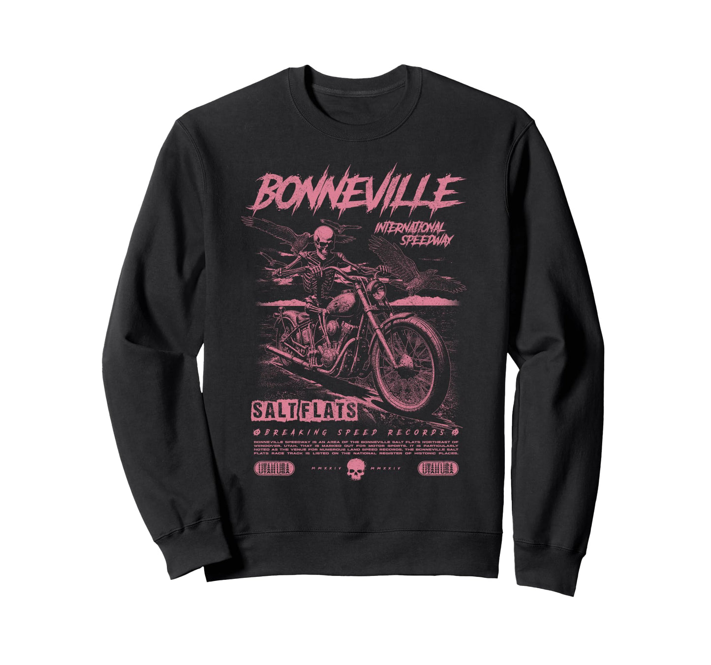 Bonneville Salt Flats Motorcycle Sweatshirt - Casual Everyday Wear Unisex - T-Shirt, Sweatshirt, Hoodie
