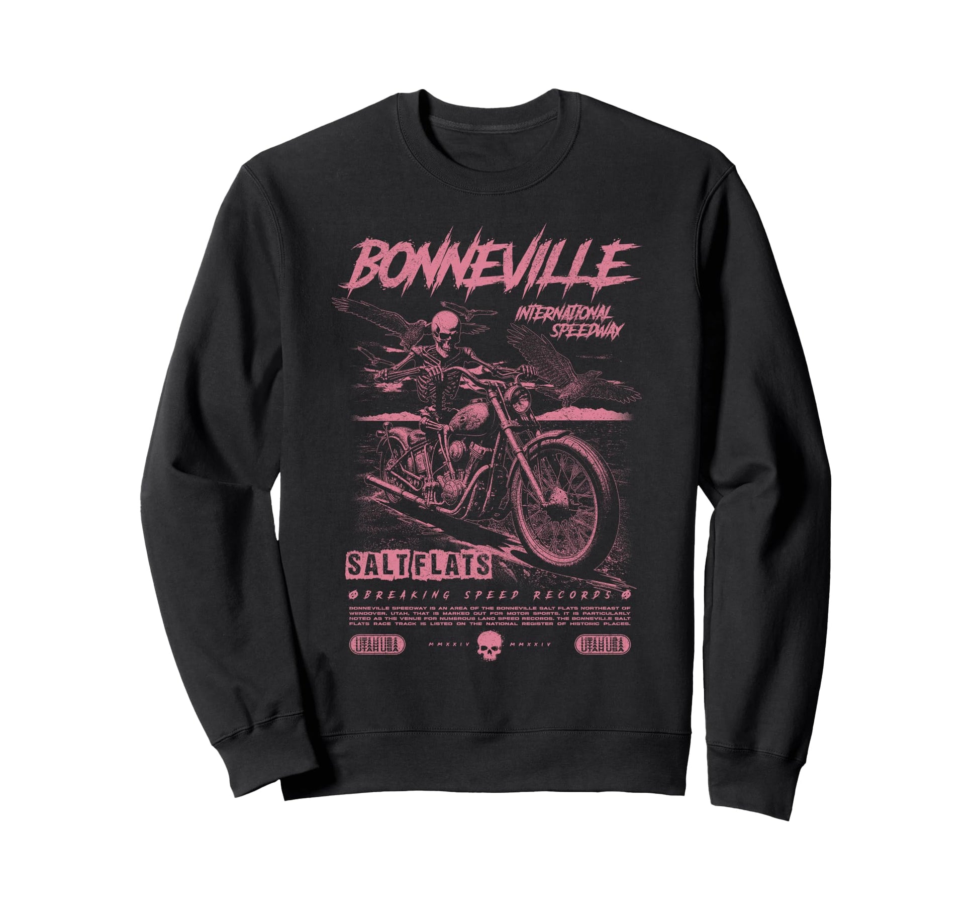 Bonneville Salt Flats Motorcycle Sweatshirt - Casual Everyday Wear Unisex - T-Shirt, Sweatshirt, Hoodie