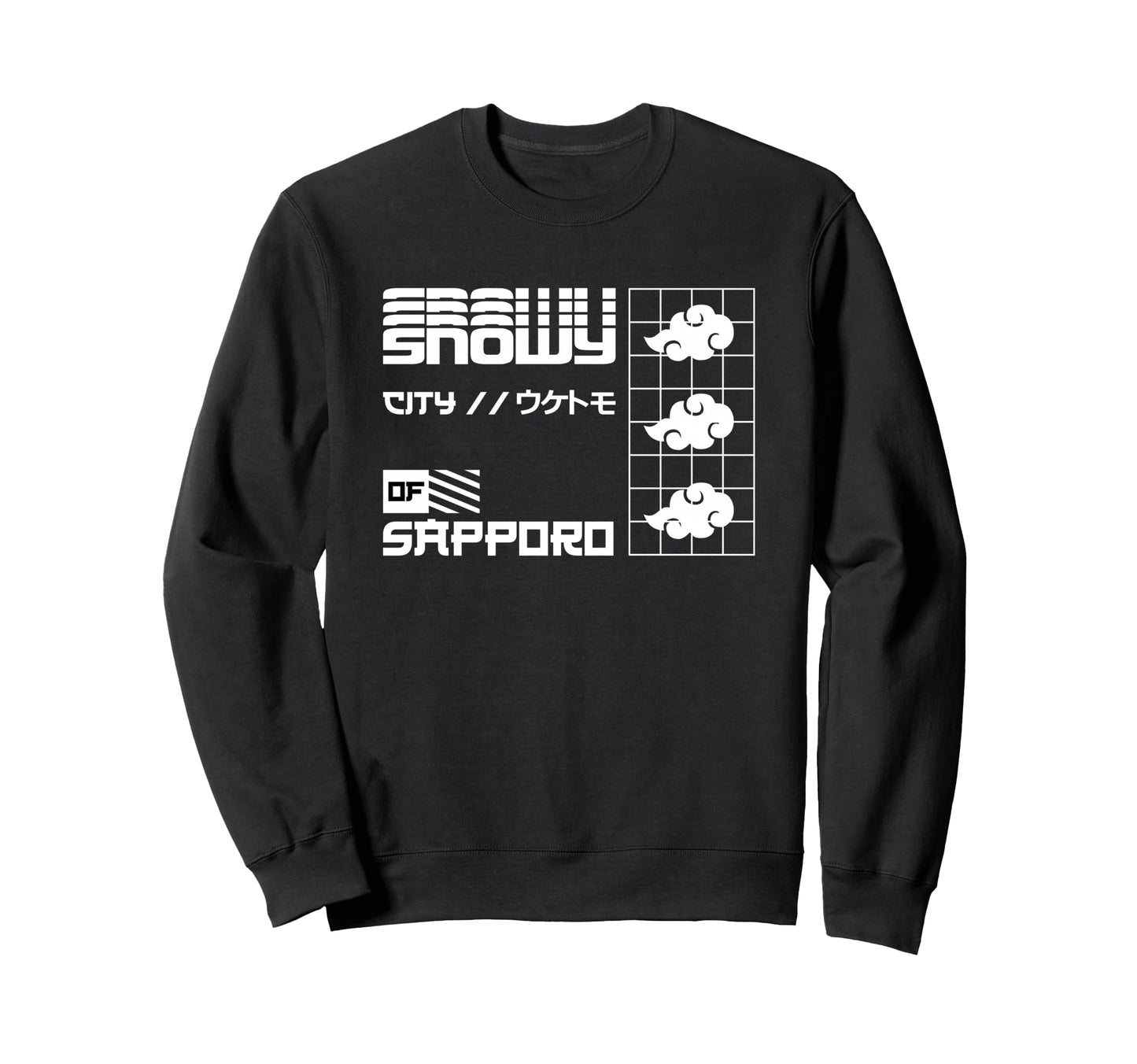 Sapporo Snowy City Japan Anime Sweatshirt - Unique Graphic for Adults - T-Shirt, Sweatshirt, Hoodie