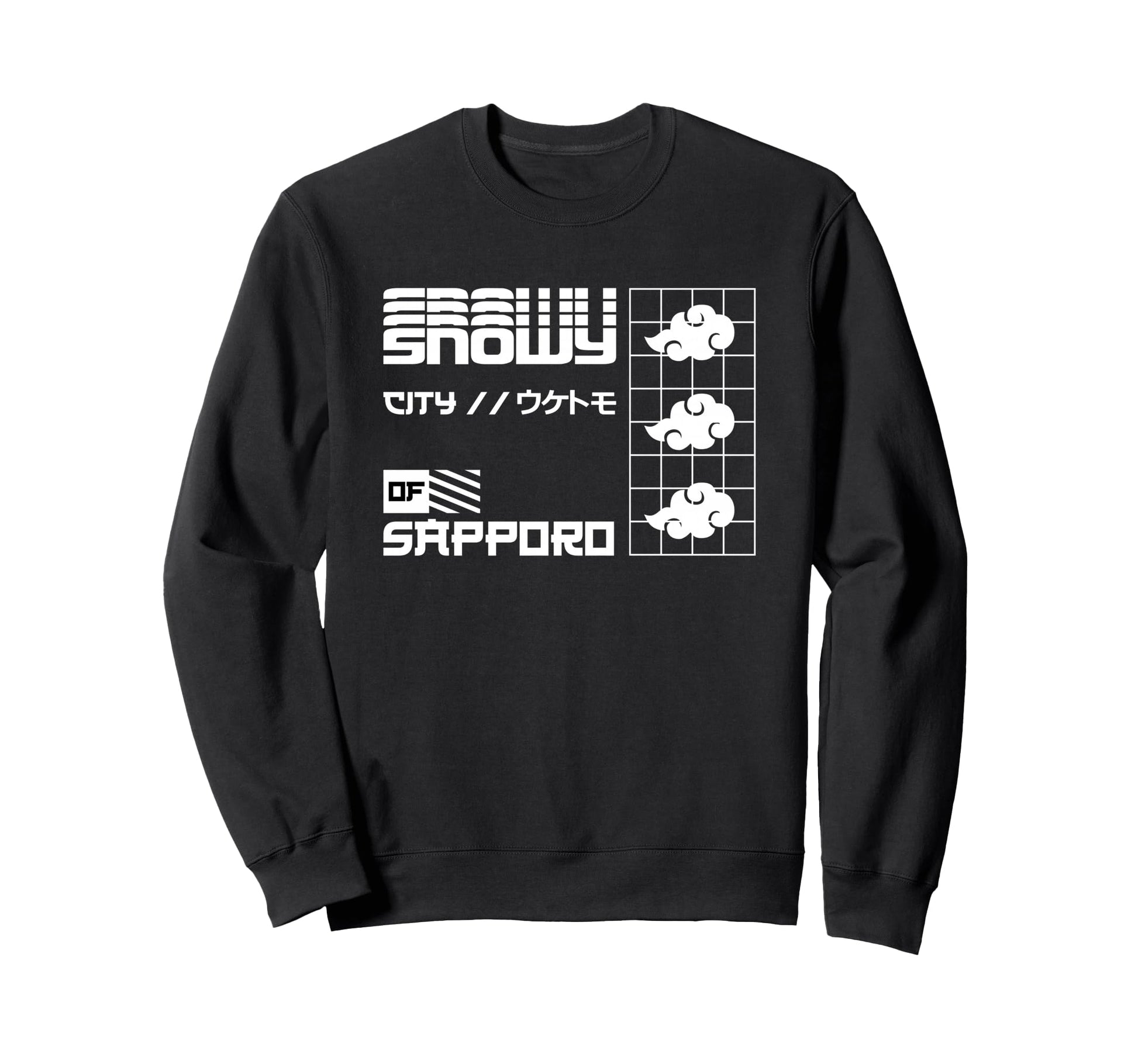 Sapporo Snowy City Japan Anime Sweatshirt - Unique Graphic for Adults - T-Shirt, Sweatshirt, Hoodie