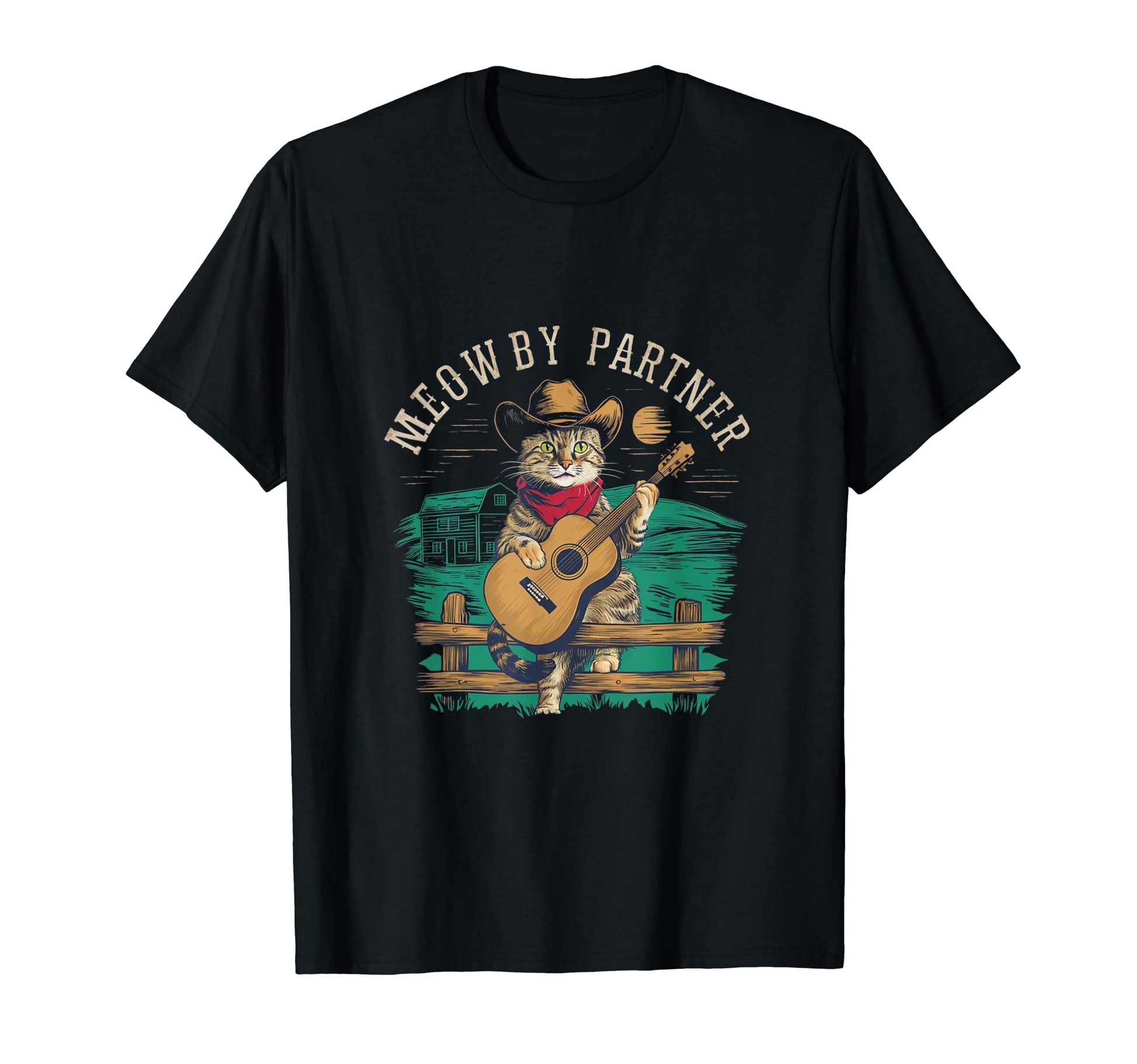 Meowdy Partner Cowboy Cat T-Shirt - Novelty Apparel for Adults - T-Shirt, Sweatshirt, Hoodie