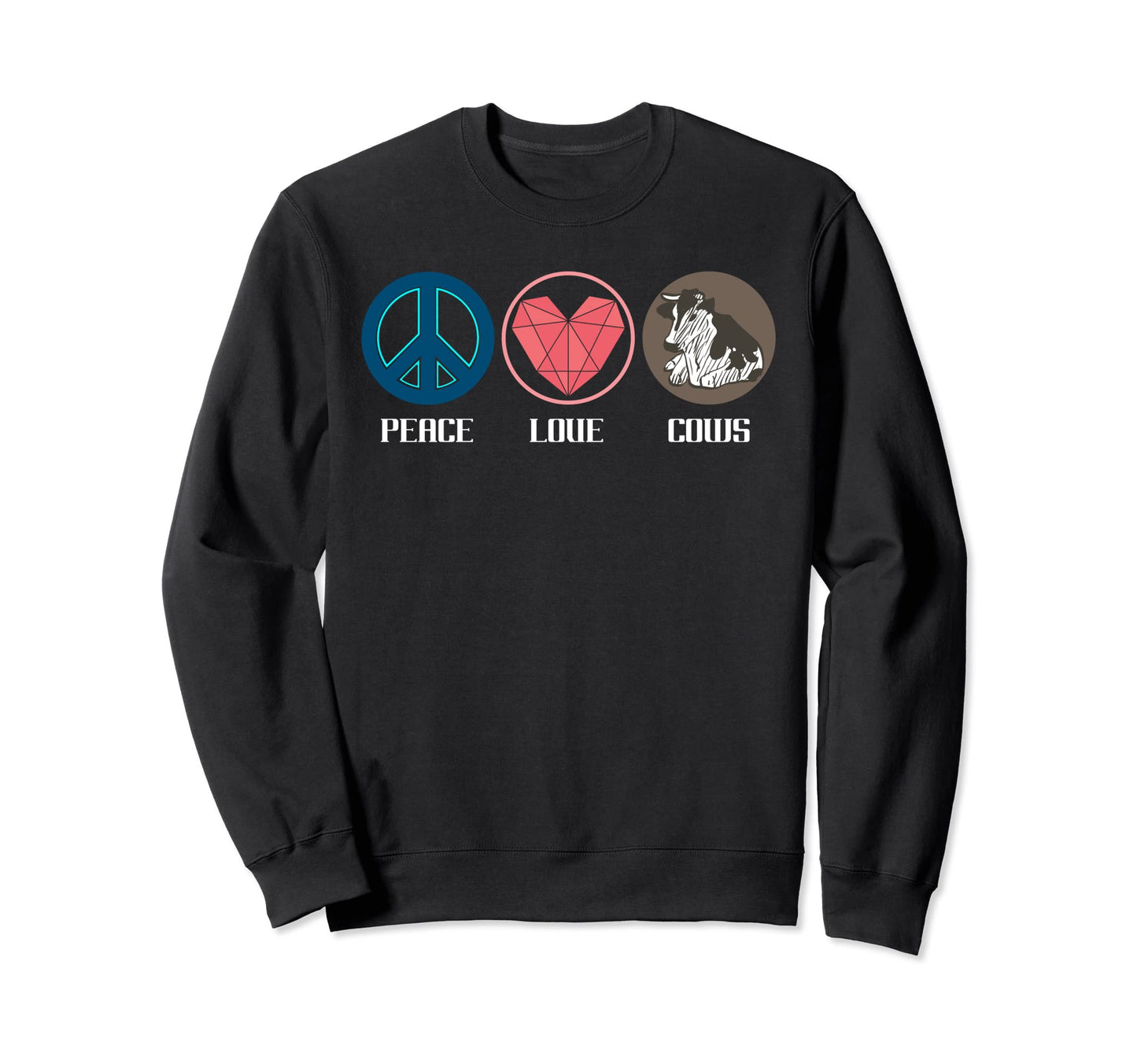 Hippie Farm Animal Lover Farmer Sweatshirt - Fun Novelty Design for Adults - T-Shirt, Sweatshirt, Hoodie