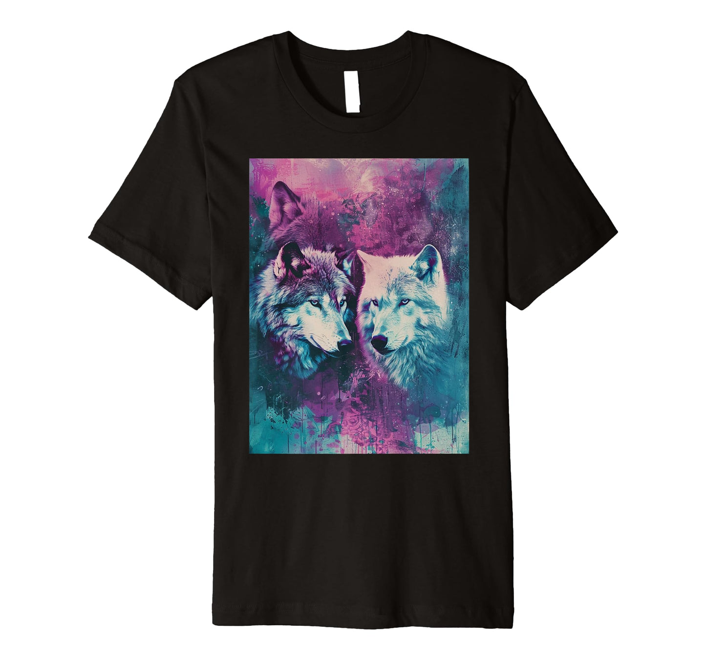 Boho Mystic Wolf Art T-Shirt - Minimalist Print for Adults - T-Shirt, Sweatshirt, Hoodie
