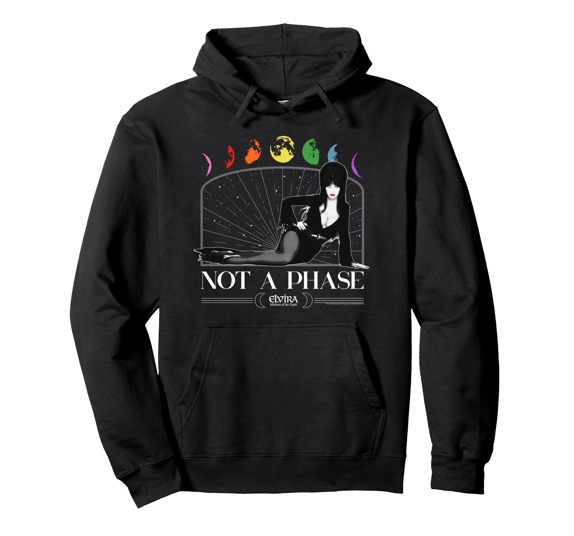 Elvira Its Not Phase Pride Rainbow Hoodie - Fun Novelty Design Men Women - T-Shirt, Sweatshirt, Hoodie