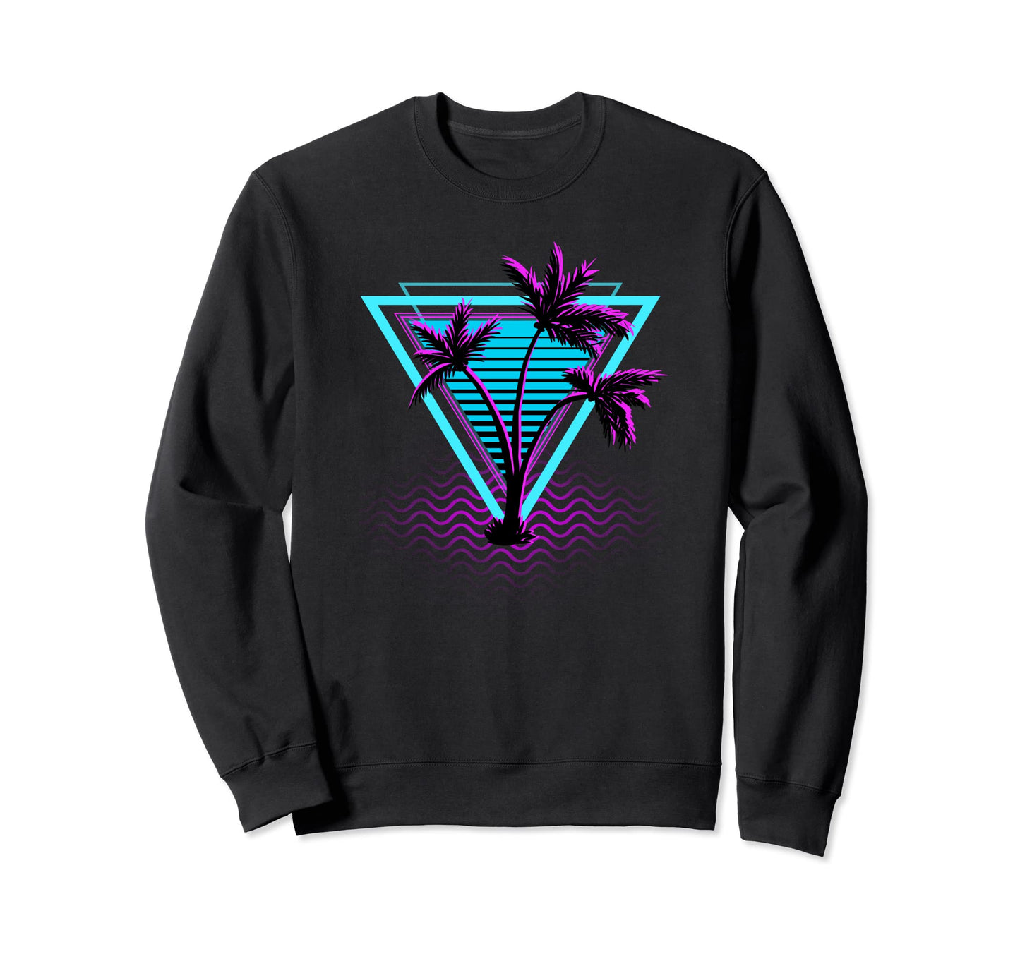 Palm Trees Vaporwave I Aesthetic Sweatshirt - Minimalist Print Men Women - T-Shirt, Sweatshirt, Hoodie