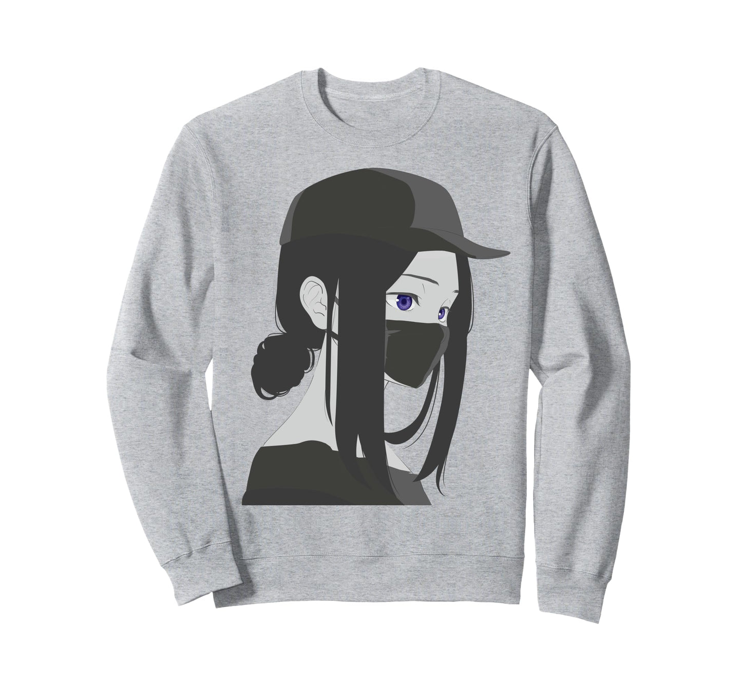 Mask Japanese Aesthetic Vaporwave Dark Sweatshirt - Graphic Print Unisex - T-Shirt, Sweatshirt, Hoodie