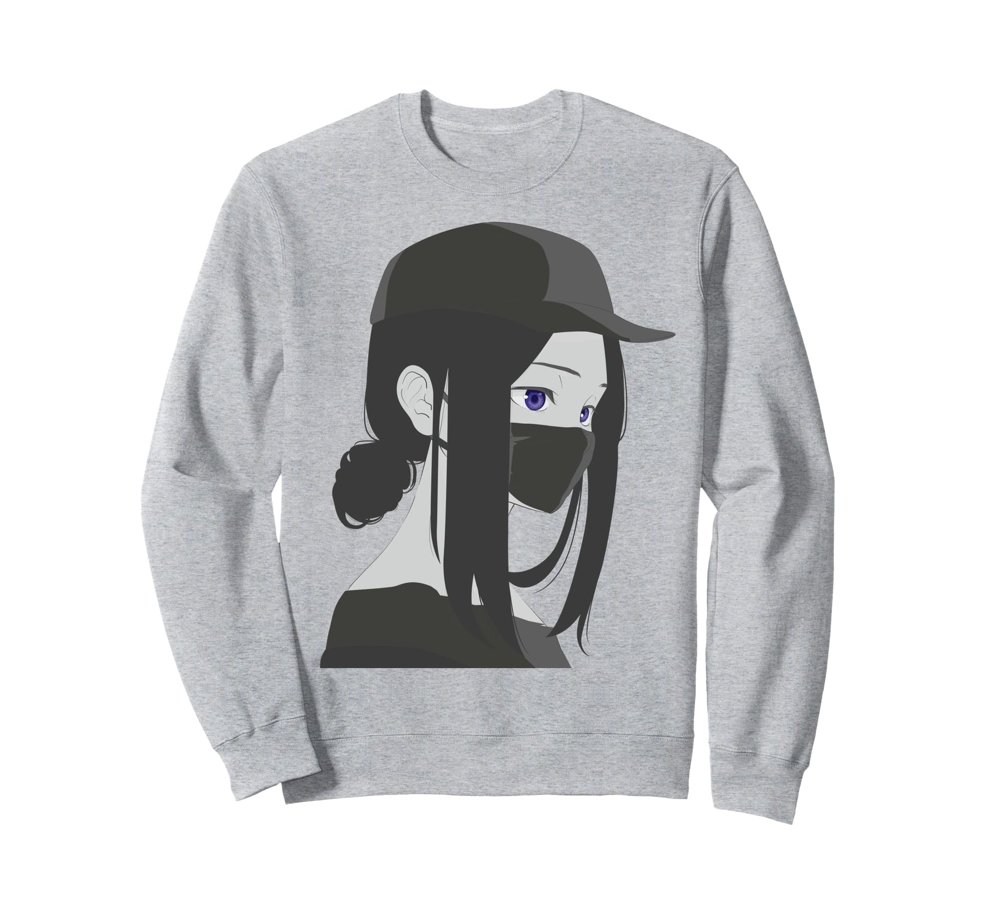 Mask Japanese Aesthetic Vaporwave Dark Sweatshirt - Graphic Print Unisex - T-Shirt, Sweatshirt, Hoodie