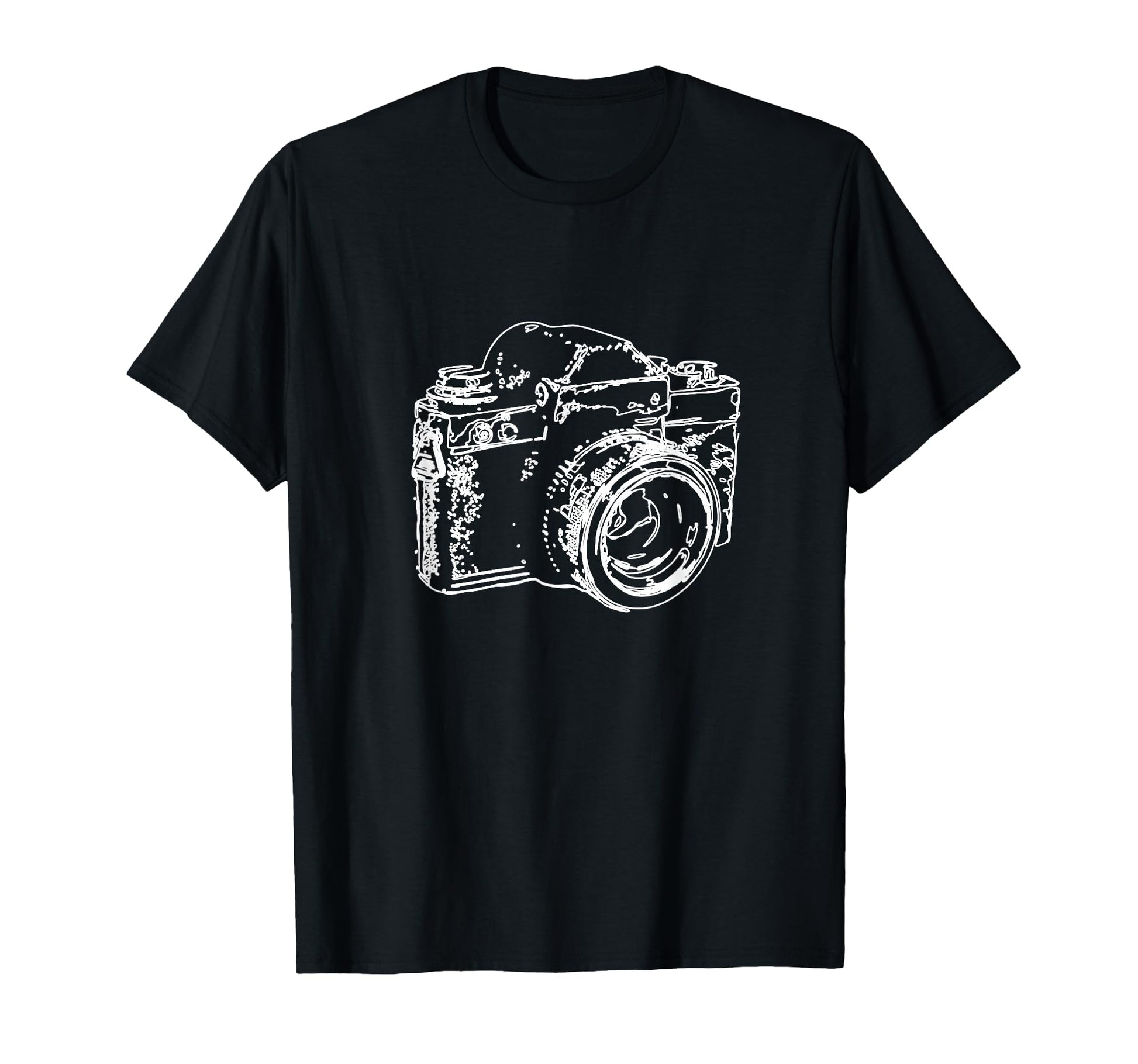 Camera Analogue Camera Sketch T-Shirt - Novelty Apparel for Adults - T-Shirt, Sweatshirt, Hoodie