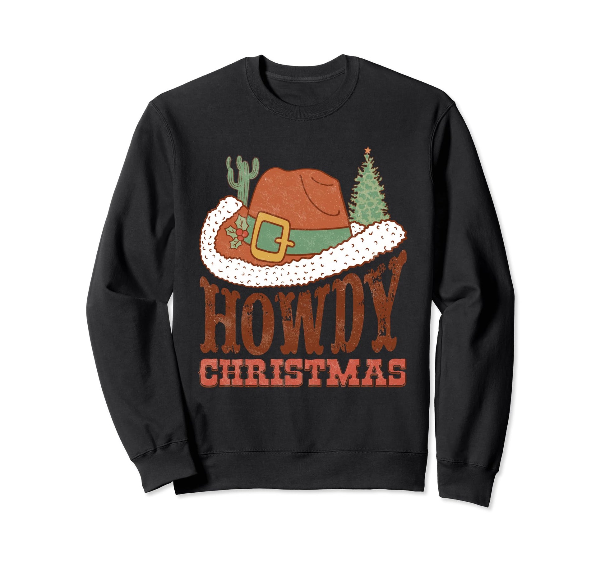 Howdy Funny Western Cowboy Santa Sweatshirt - Aesthetic Graphic Men Women - T-Shirt, Sweatshirt, Hoodie