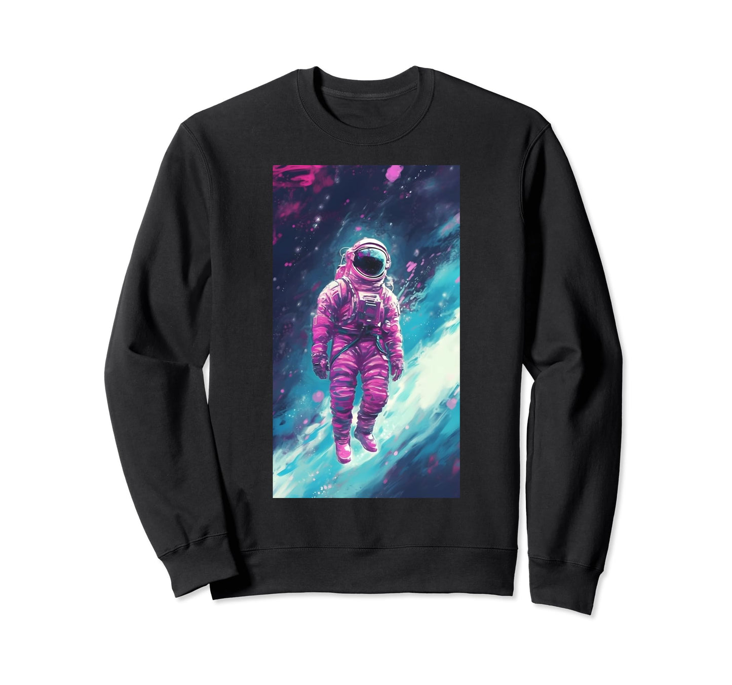 Vaporwave Astronaut Aesthetic Sweatshirt - Casual Everyday Wear Men Women - T-Shirt, Sweatshirt, Hoodie