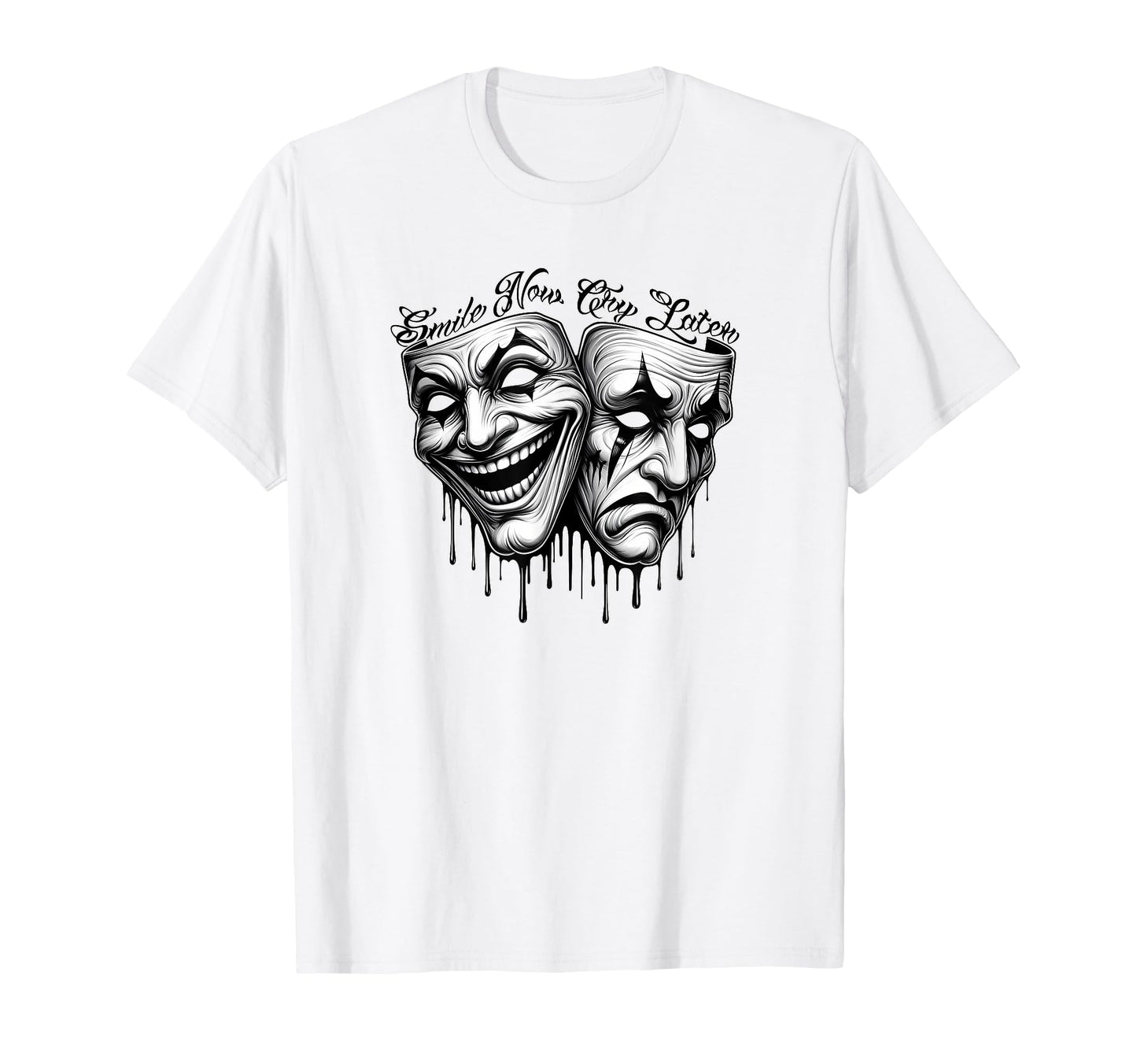 Smile Now Cry Later Payaso Chicano T-Shirt - Minimalist Print for Adults - T-Shirt, Sweatshirt, Hoodie