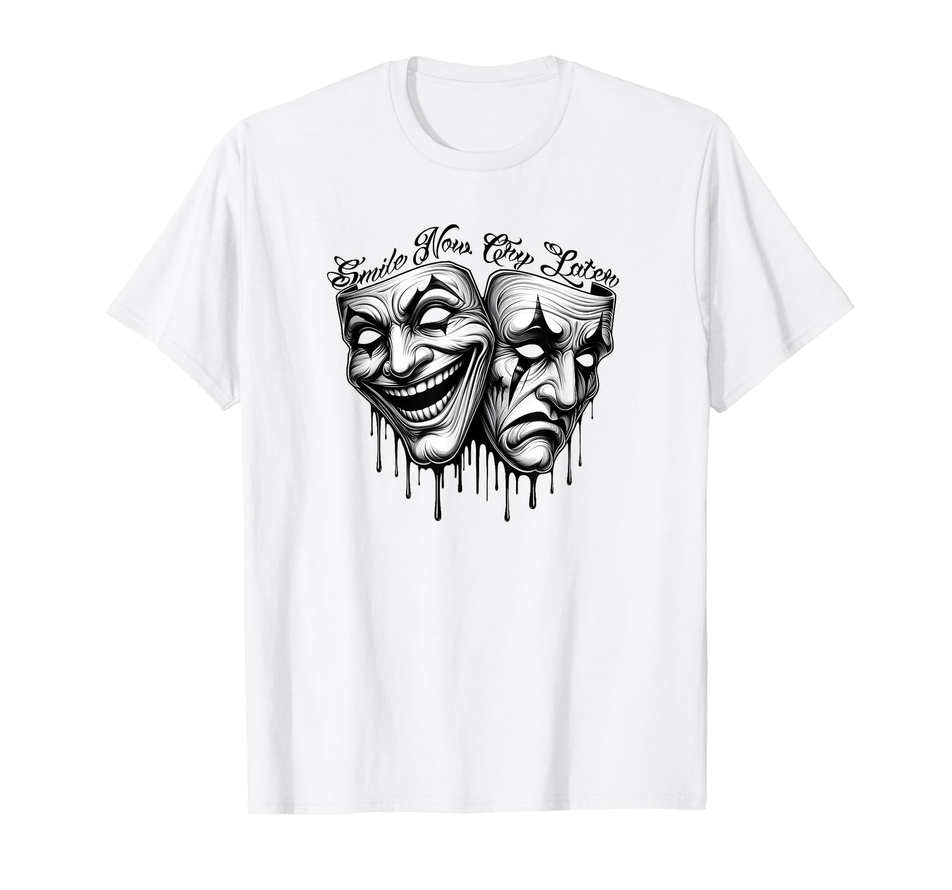 Smile Now Cry Later Payaso Chicano T-Shirt - Minimalist Print for Adults - T-Shirt, Sweatshirt, Hoodie