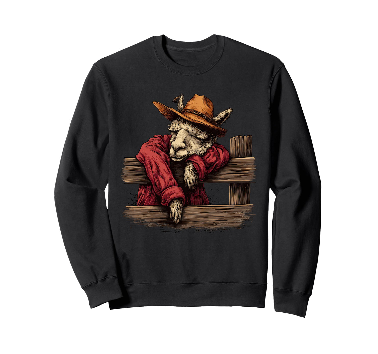 Alpaca Cowboy Rodeo Cowgirl Sweatshirt - Aesthetic Graphic Men Women - T-Shirt, Sweatshirt, Hoodie