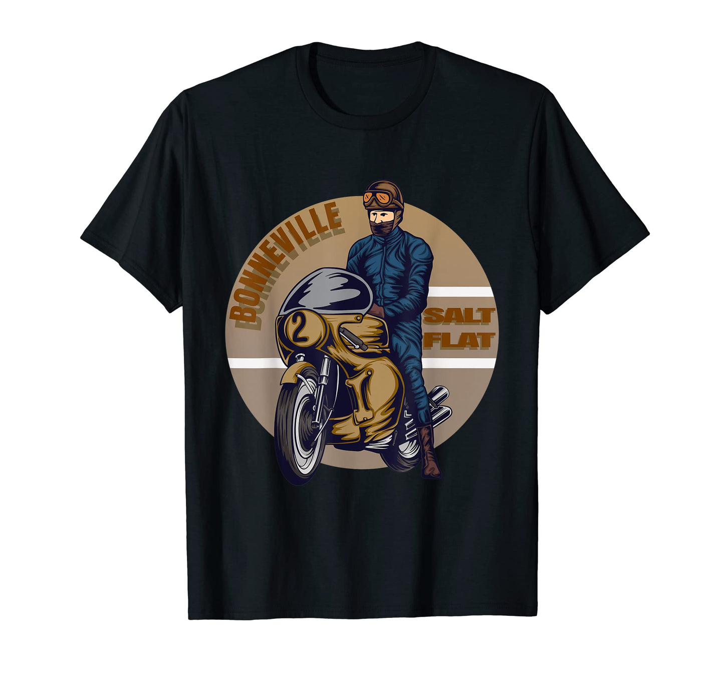 Bonneville Salt Flats Motorcycle Rider T-Shirt - Novelty Apparel Men Women - T-Shirt, Sweatshirt, Hoodie