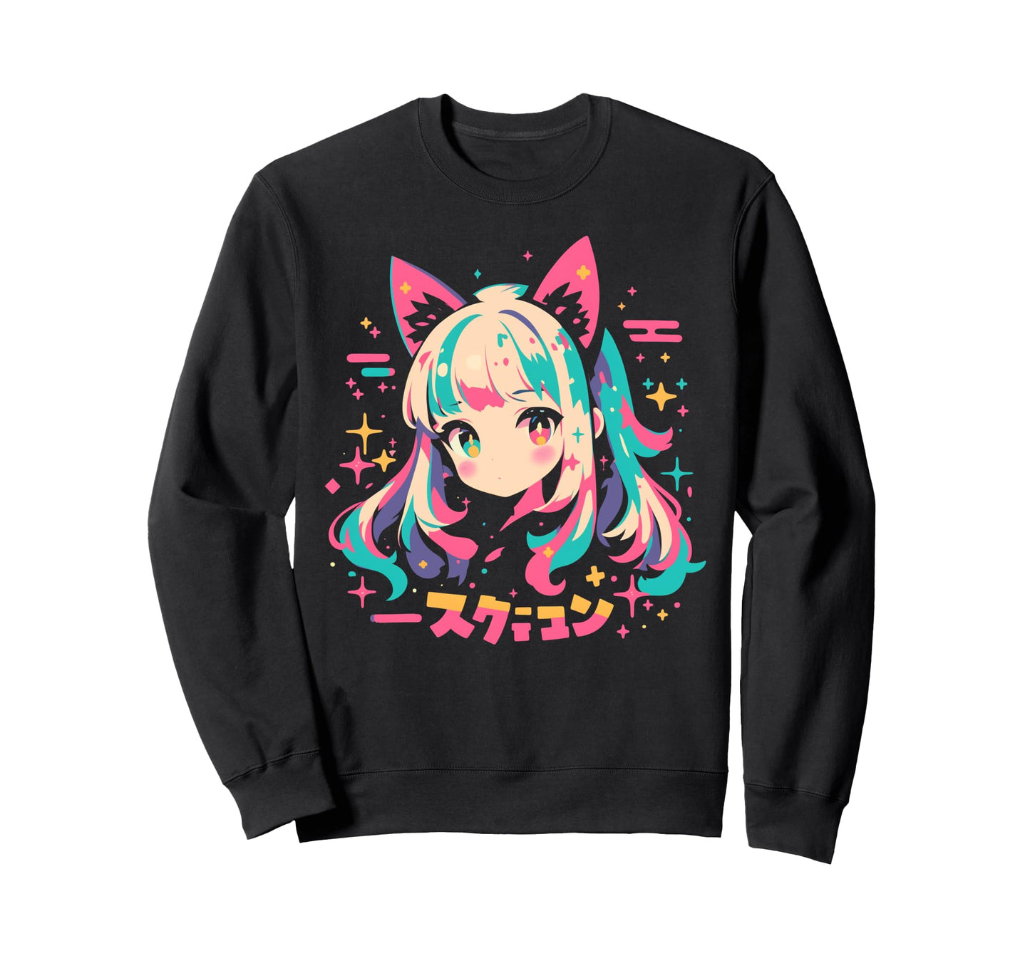 Goth Grunge Demon Anime Waifu Horror Sweatshirt - Aesthetic Graphic Unisex - T-Shirt, Sweatshirt, Hoodie