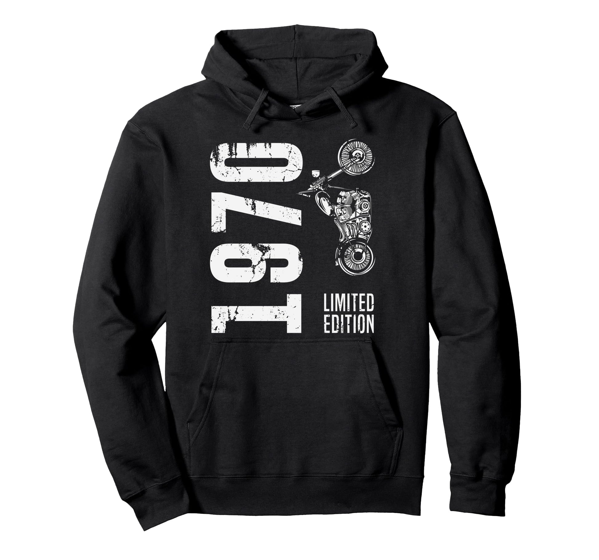Born 1970 Motorcycle 55Th Birthday Hoodie - Minimalist Print Unisex - T-Shirt, Sweatshirt, Hoodie