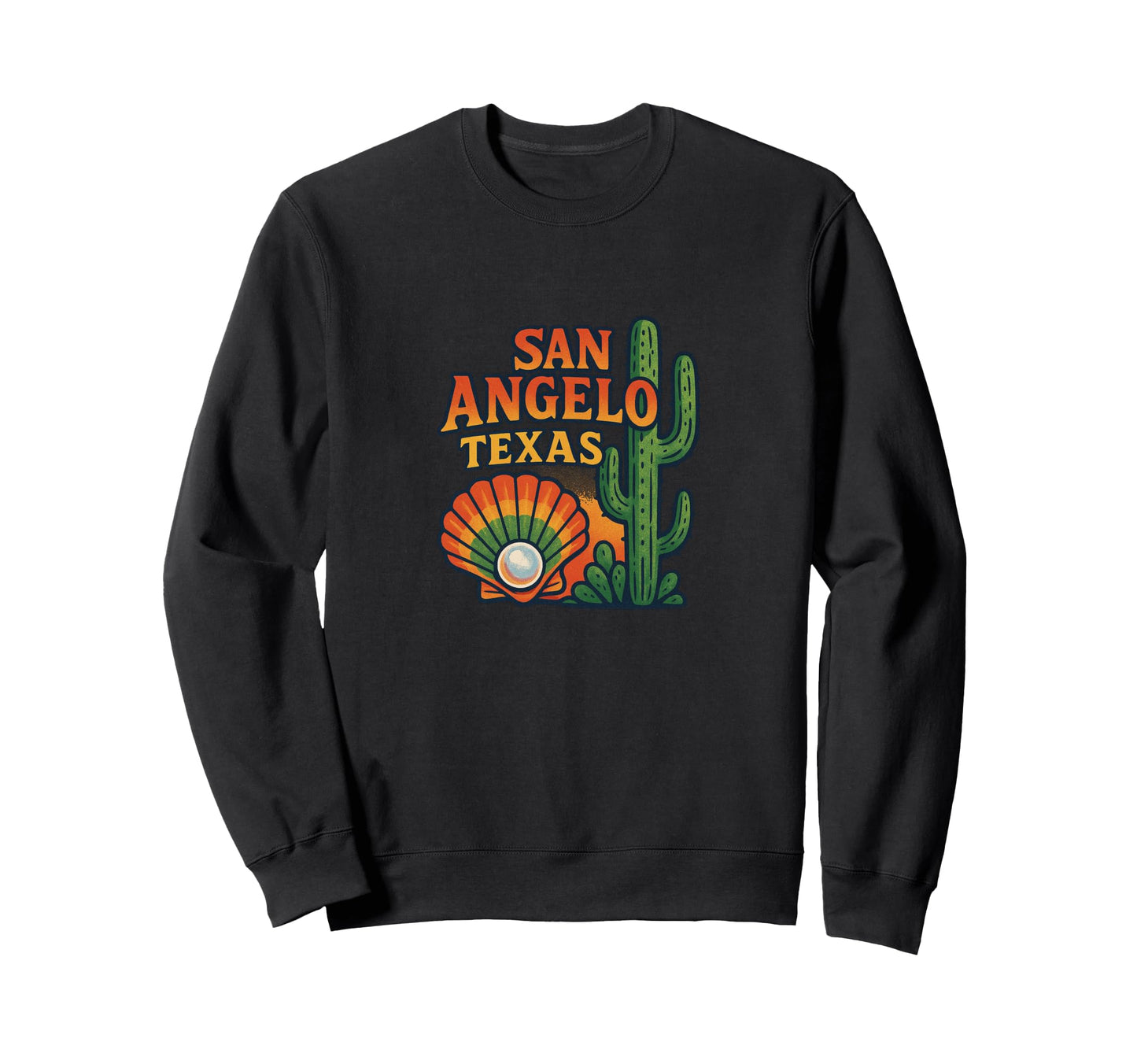 San Angelo Texas Western Desert Sweatshirt - Trendy Graphic for Adults - T-Shirt, Sweatshirt, Hoodie