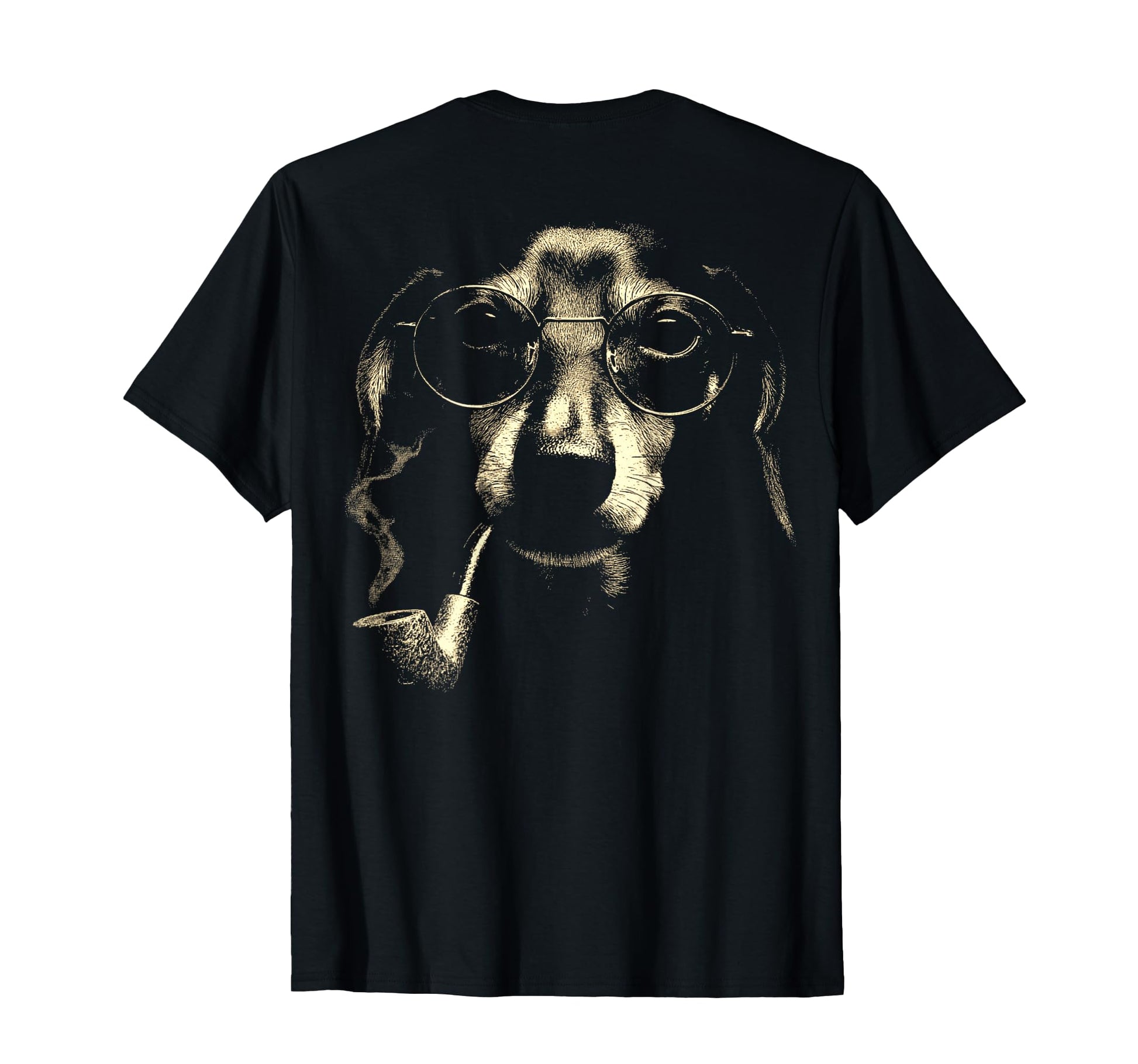 Dachshund Smoking Pipe Grunge Meme 90S T-Shirt - Fun Novelty Design Unisex - T-Shirt, Sweatshirt, Hoodie