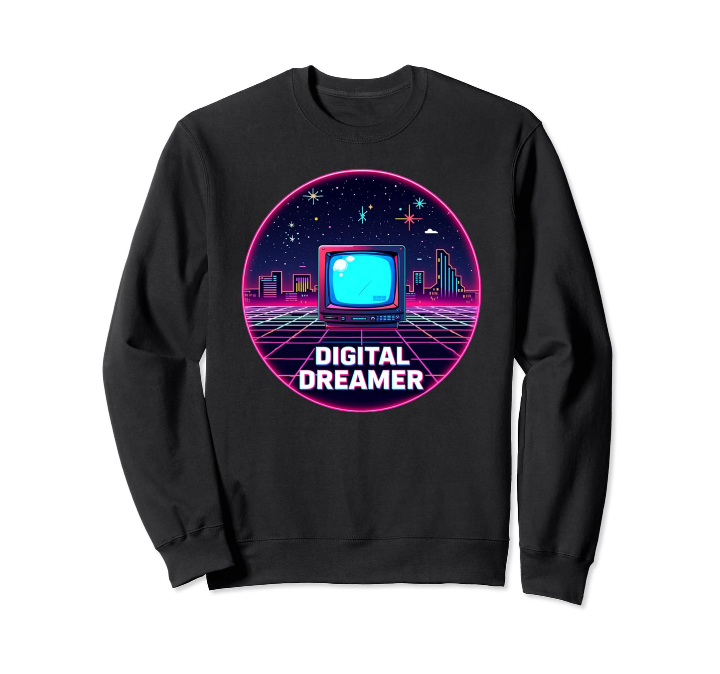 Digital Dreamer Vaporwave 80S Sweatshirt - Aesthetic Graphic Unisex - T-Shirt, Sweatshirt, Hoodie