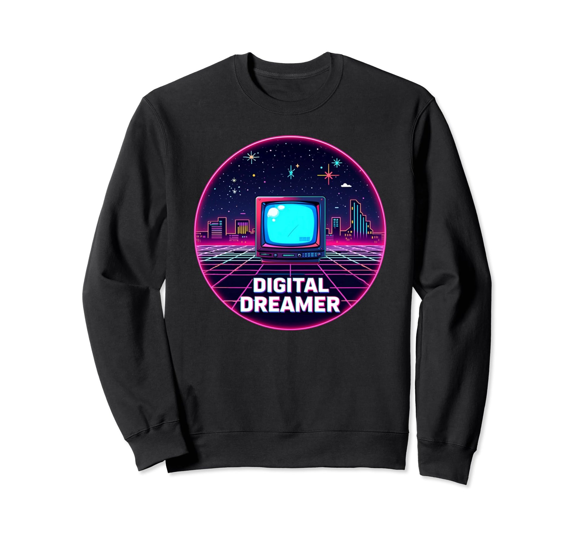 Digital Dreamer Vaporwave 80S Sweatshirt - Aesthetic Graphic Unisex - T-Shirt, Sweatshirt, Hoodie