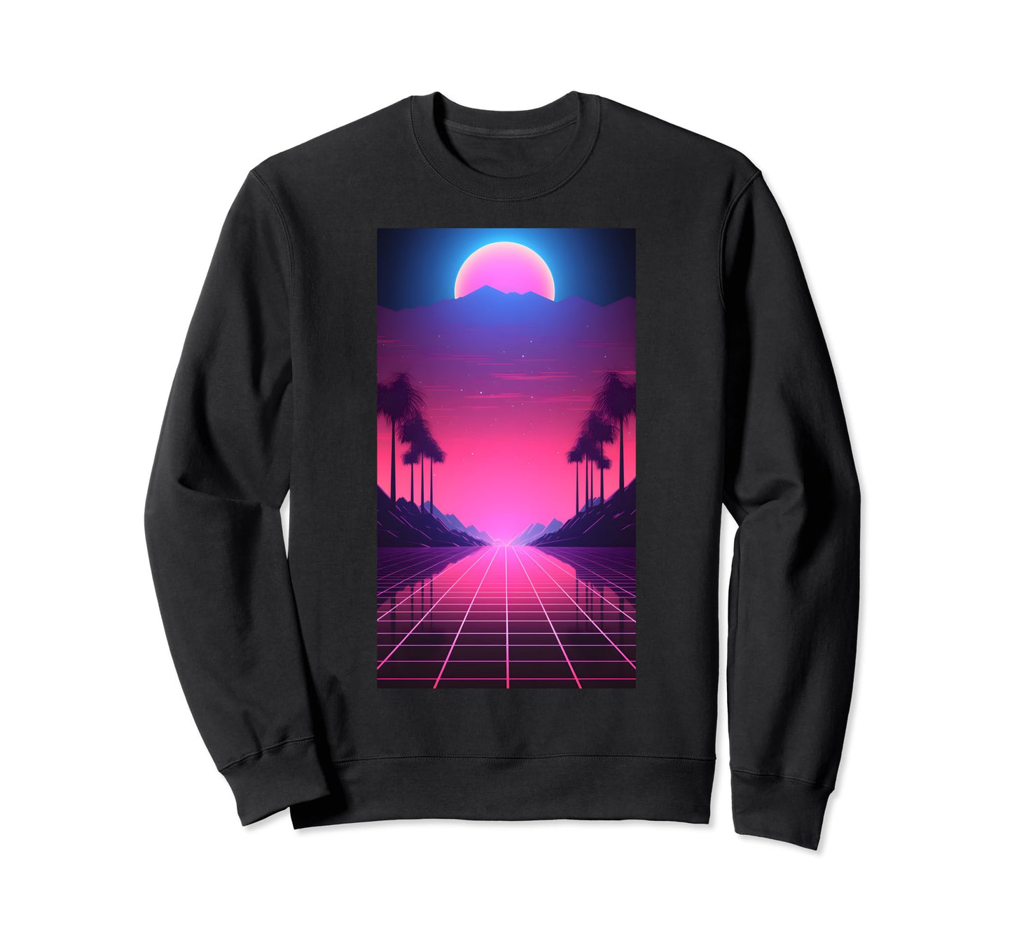 80S Vaporwave Purple Aesthetic Sweatshirt - Casual Everyday Wear Men Women - T-Shirt, Sweatshirt, Hoodie
