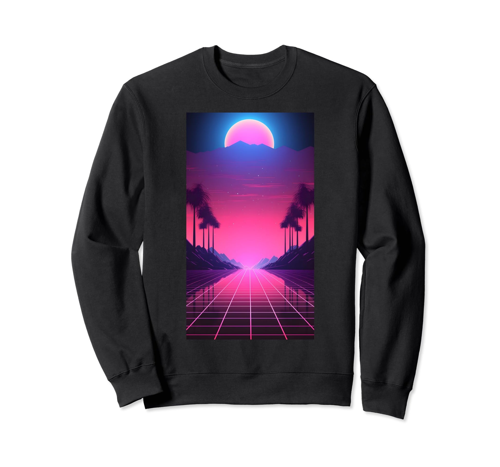 80S Vaporwave Purple Aesthetic Sweatshirt - Casual Everyday Wear Men Women - T-Shirt, Sweatshirt, Hoodie
