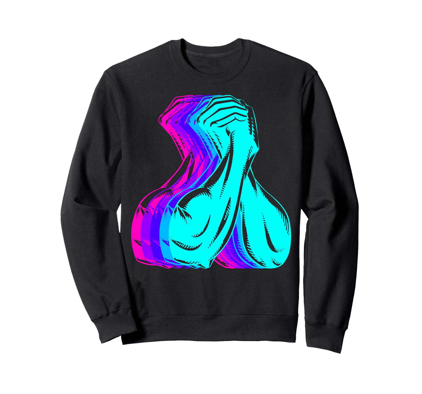 Arm Wrestling Arm Wrestler Vaporwave Sweatshirt - Graphic Print Unisex - T-Shirt, Sweatshirt, Hoodie