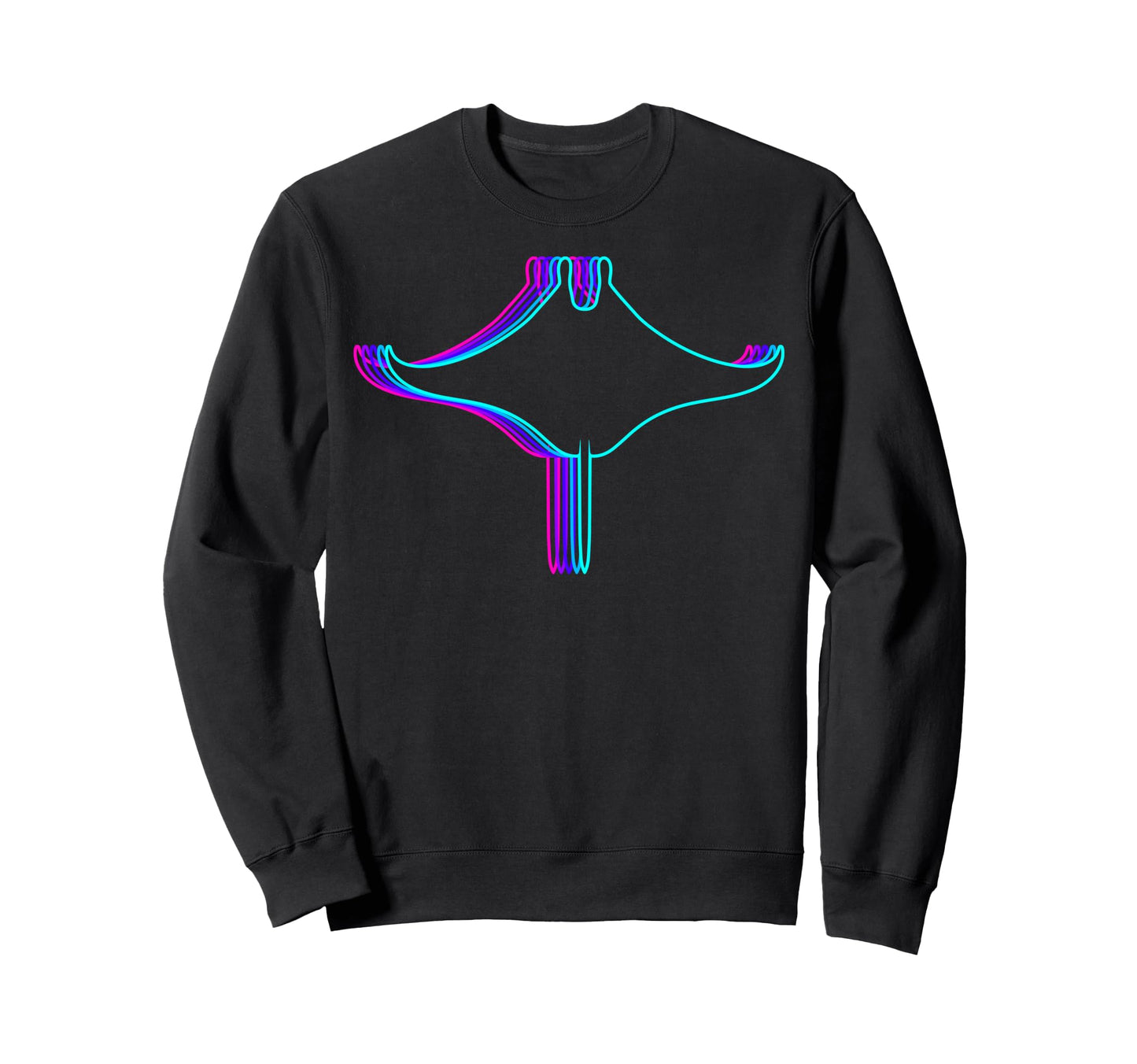Manta Ray Stingray Vaporwave Sweatshirt - Novelty Apparel Men Women - T-Shirt, Sweatshirt, Hoodie