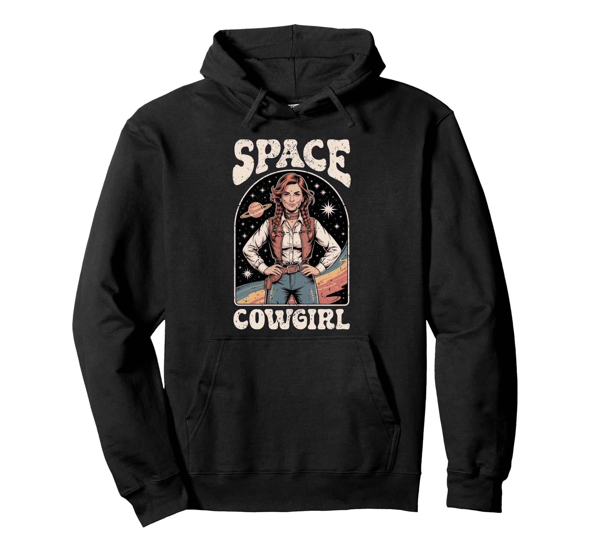 Space Cowgirl Feminist Space Western Hoodie - Streetwear Style Men Women - T-Shirt, Sweatshirt, Hoodie